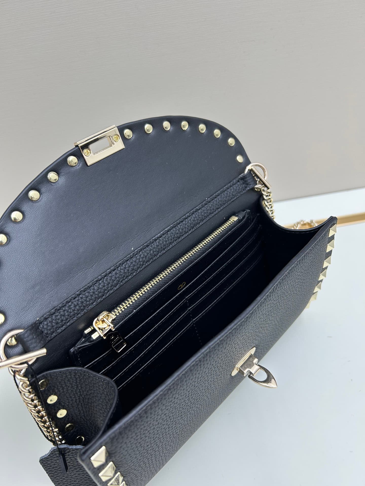 C8294 Garavani Rockstud Mini cowhide crossbody bag, featuring the iconic hook-clasp closure design — image 7
