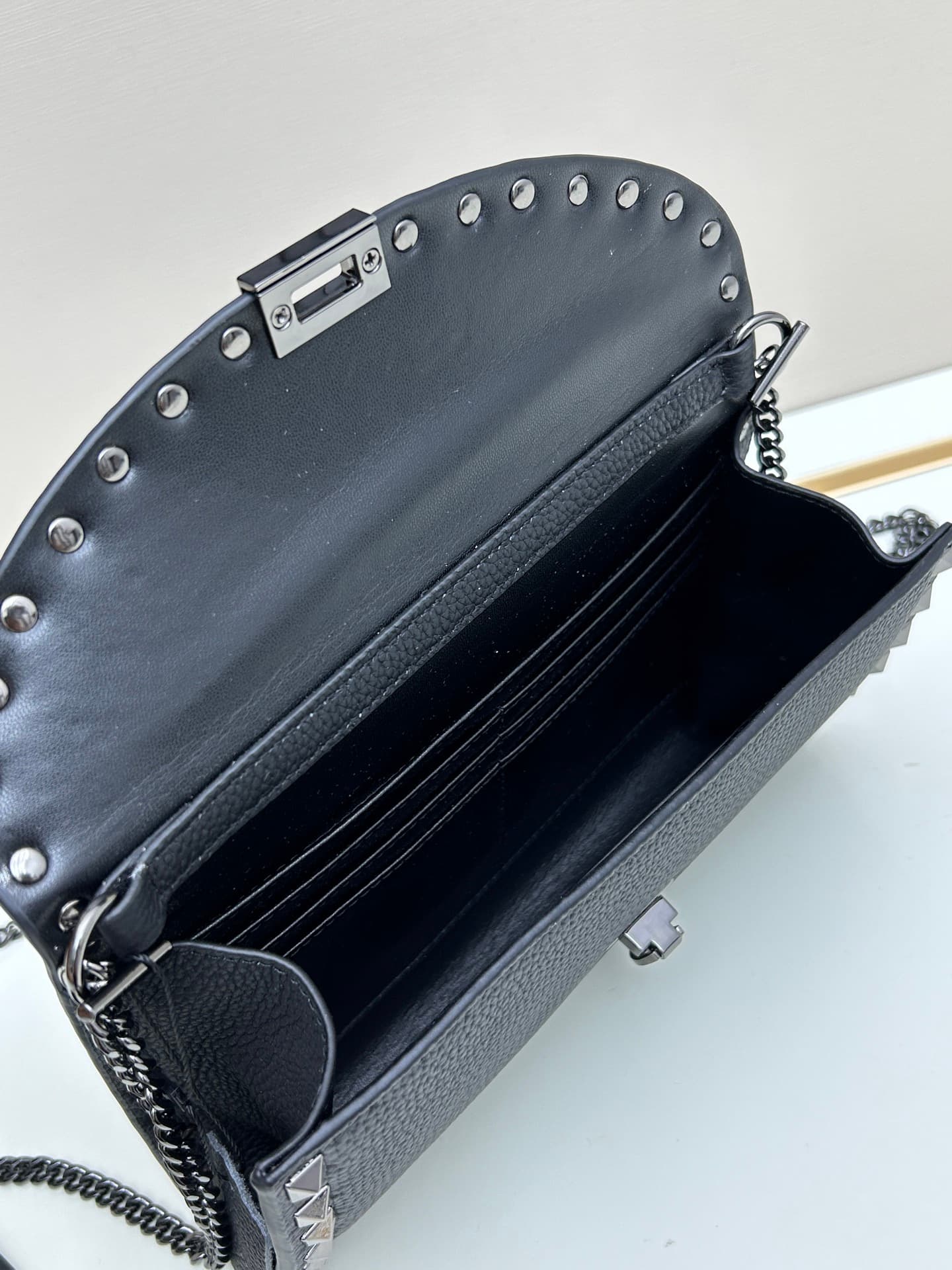 C8293 Garavani Rockstud Mini cowhide crossbody bag, featuring the iconic hook closure design — image 7