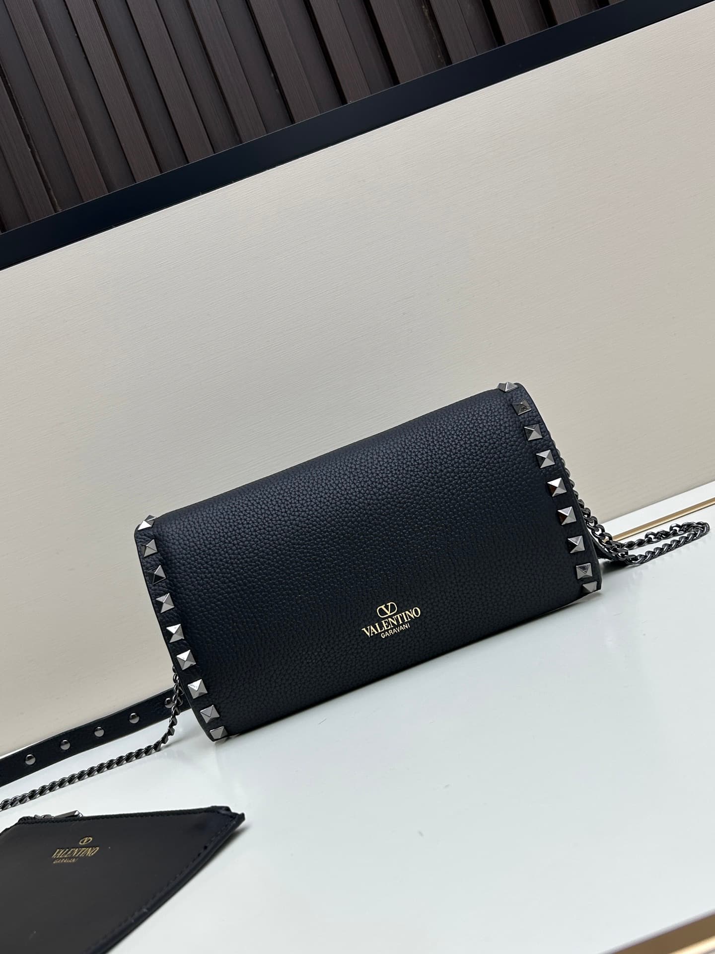 C8293 Garavani Rockstud Mini cowhide crossbody bag, featuring the iconic hook closure design — image 2