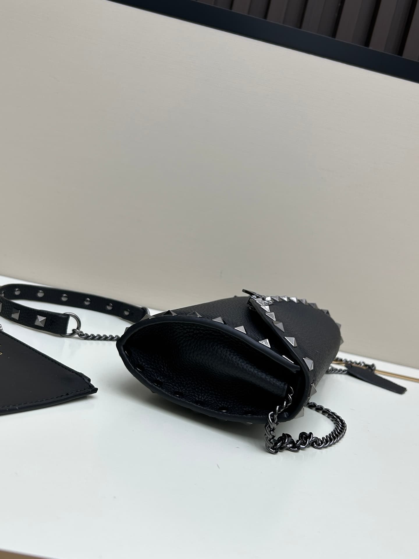 C8293 Garavani Rockstud Mini cowhide crossbody bag, featuring the iconic hook closure design — image 4