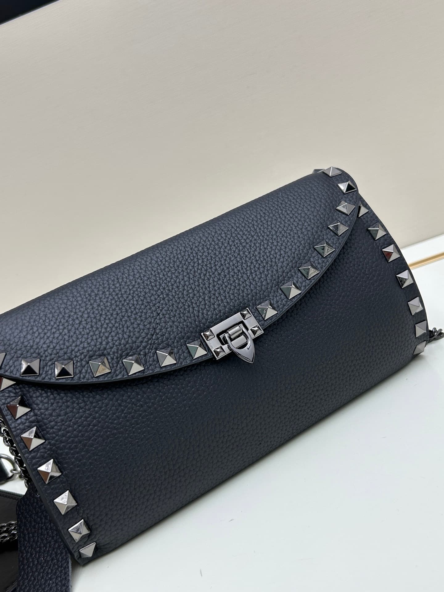 C8293 Garavani Rockstud Mini cowhide crossbody bag, featuring the iconic hook closure design — image 3