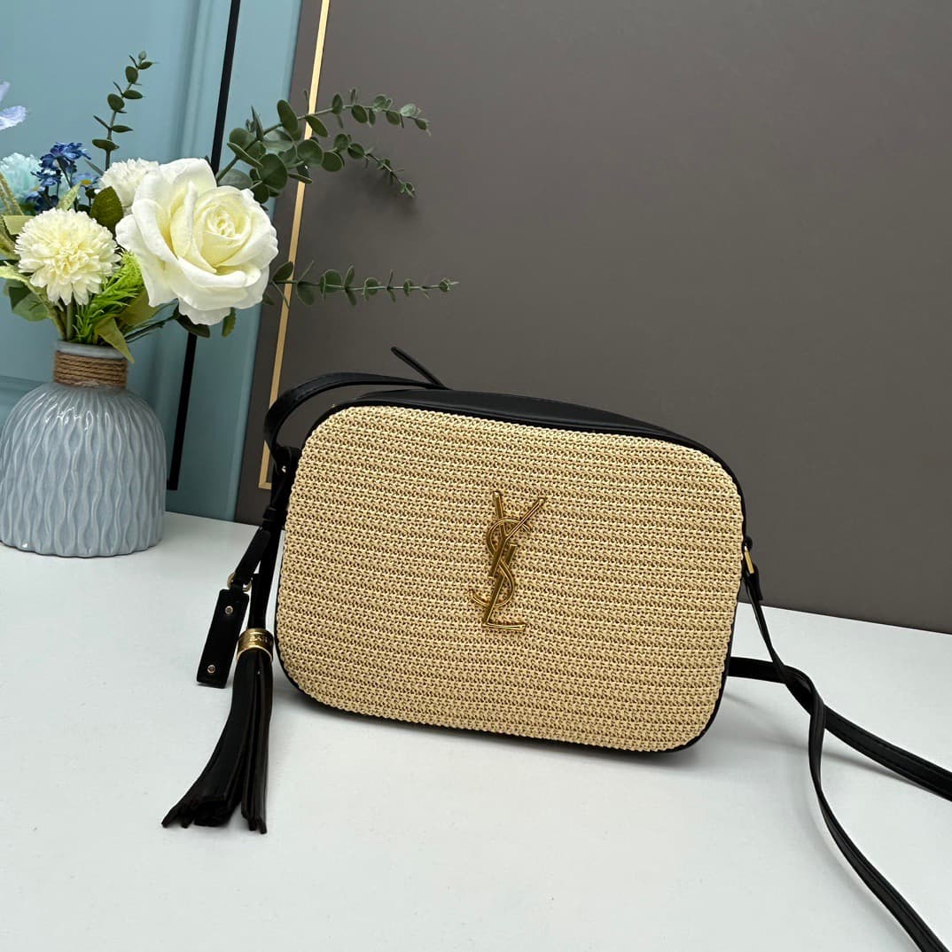 C8747 💰 YSL Saint Laurent leather woven camera bag with box|||【NEW】 — image 2