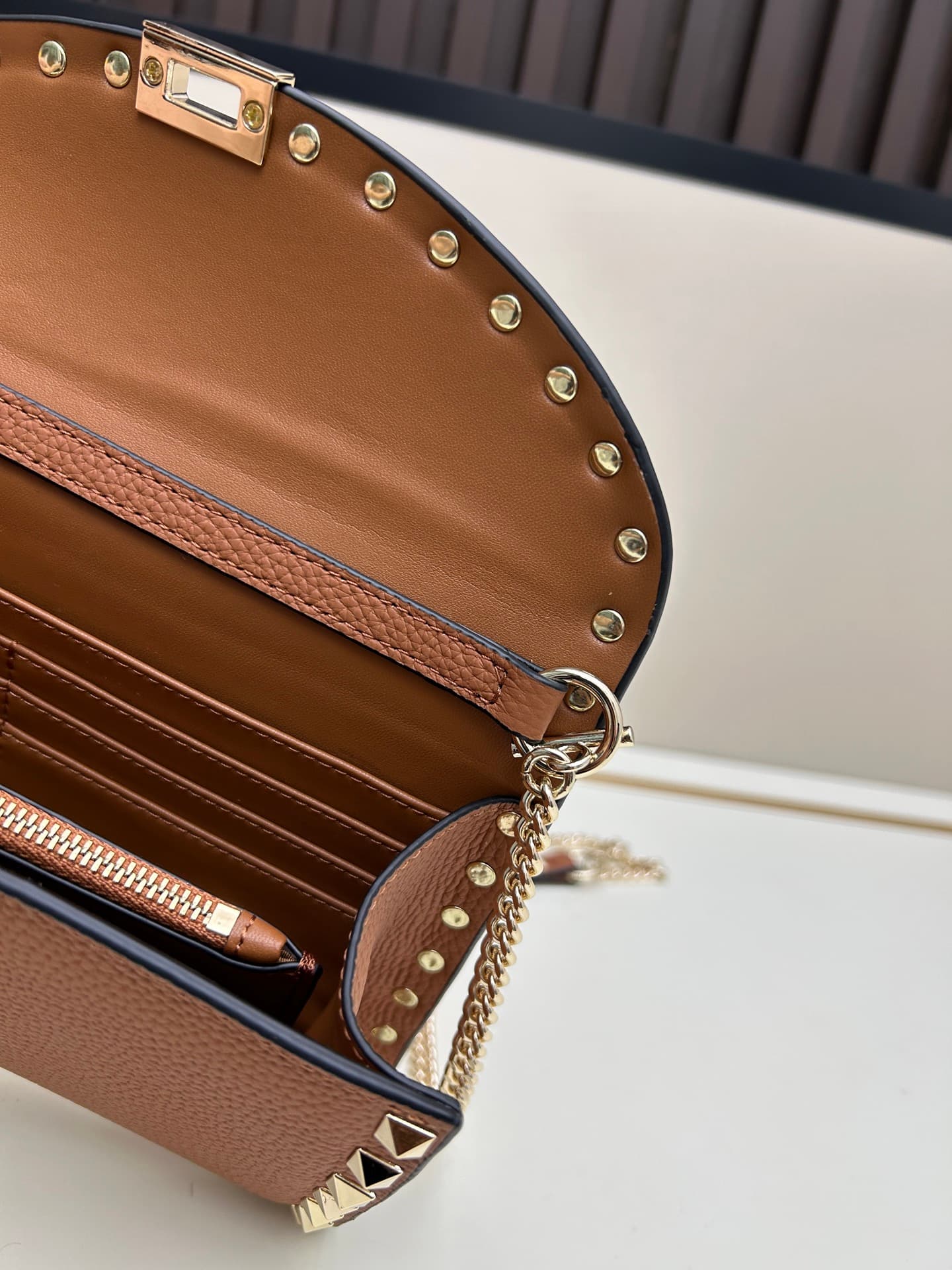 C8292 Garavani Rockstud Mini leather crossbody bag, featuring the iconic hook closure design — image 7