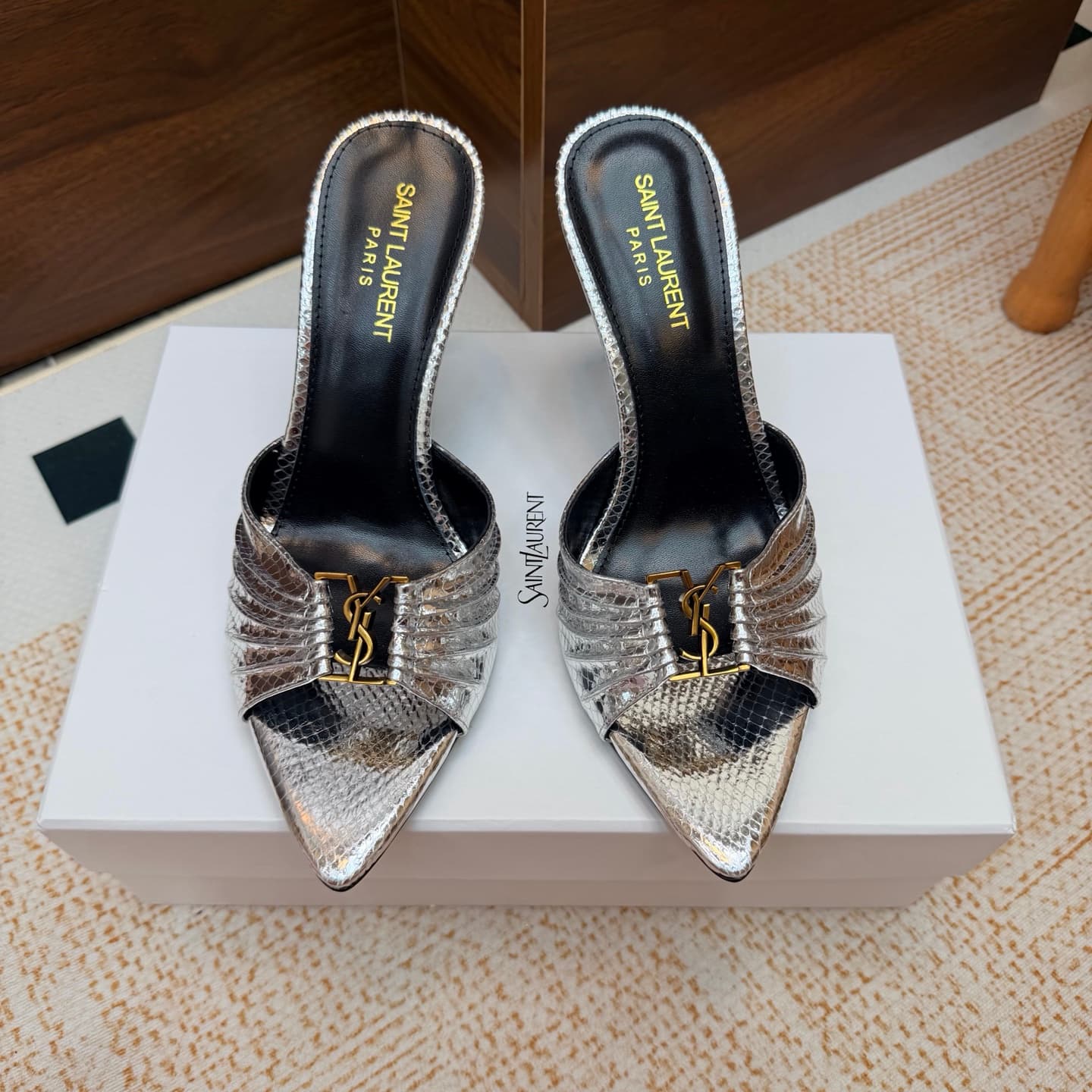 D12326 2026 Spring/Summer New Model YSL 🖤 Saint Laurent / Saint Laurent YSL slippers – an absolutely amazing and popular pair of slippers! — image 5
