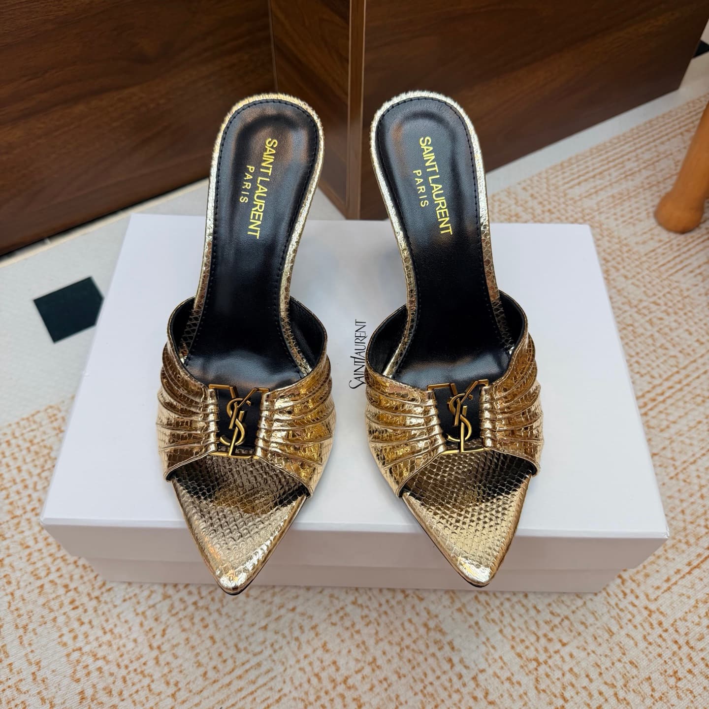 D12325 2026 Spring/Summer New Model YSL 🖤 Saint Laurent / Saint Laurent YSL slippers – an absolutely amazing and popular pair of slippers! — image 5