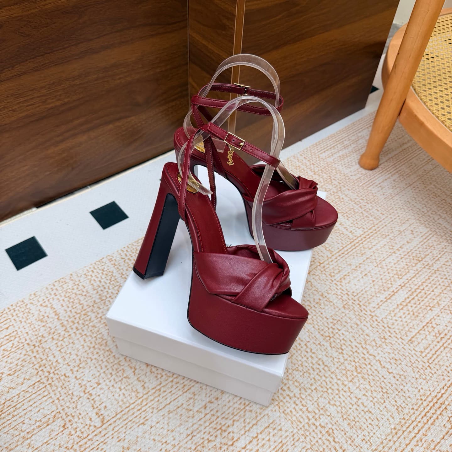 D12241 New model available: YSL Saint Laurent🖤 – SS2026 Summer Fish Mouth high heels. New design, show-style sandals with high heels. — image 2