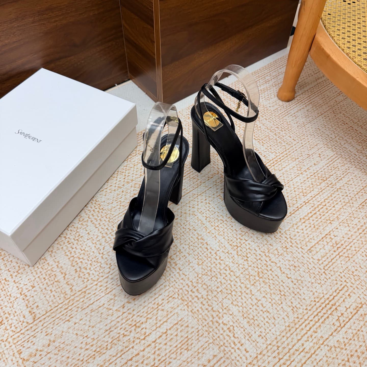 D12240 New model available: YSL Saint Laurent🖤 – SS2026 Summer Fish Mouth high heels. New style, show-worthy shoes with high heels and sandals. — image 6