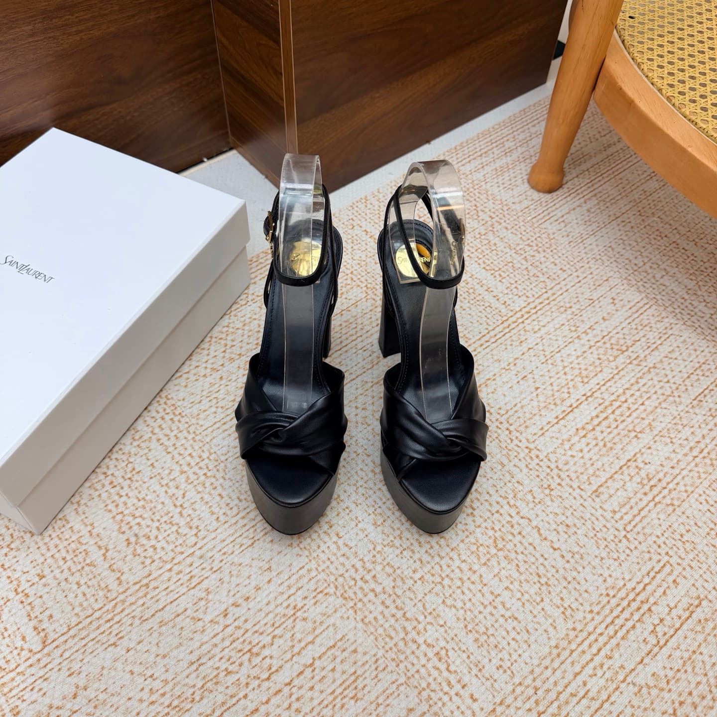 D12240 New model available: YSL Saint Laurent🖤 – SS2026 Summer Fish Mouth high heels. New style, show-worthy shoes with high heels and sandals. — image 4
