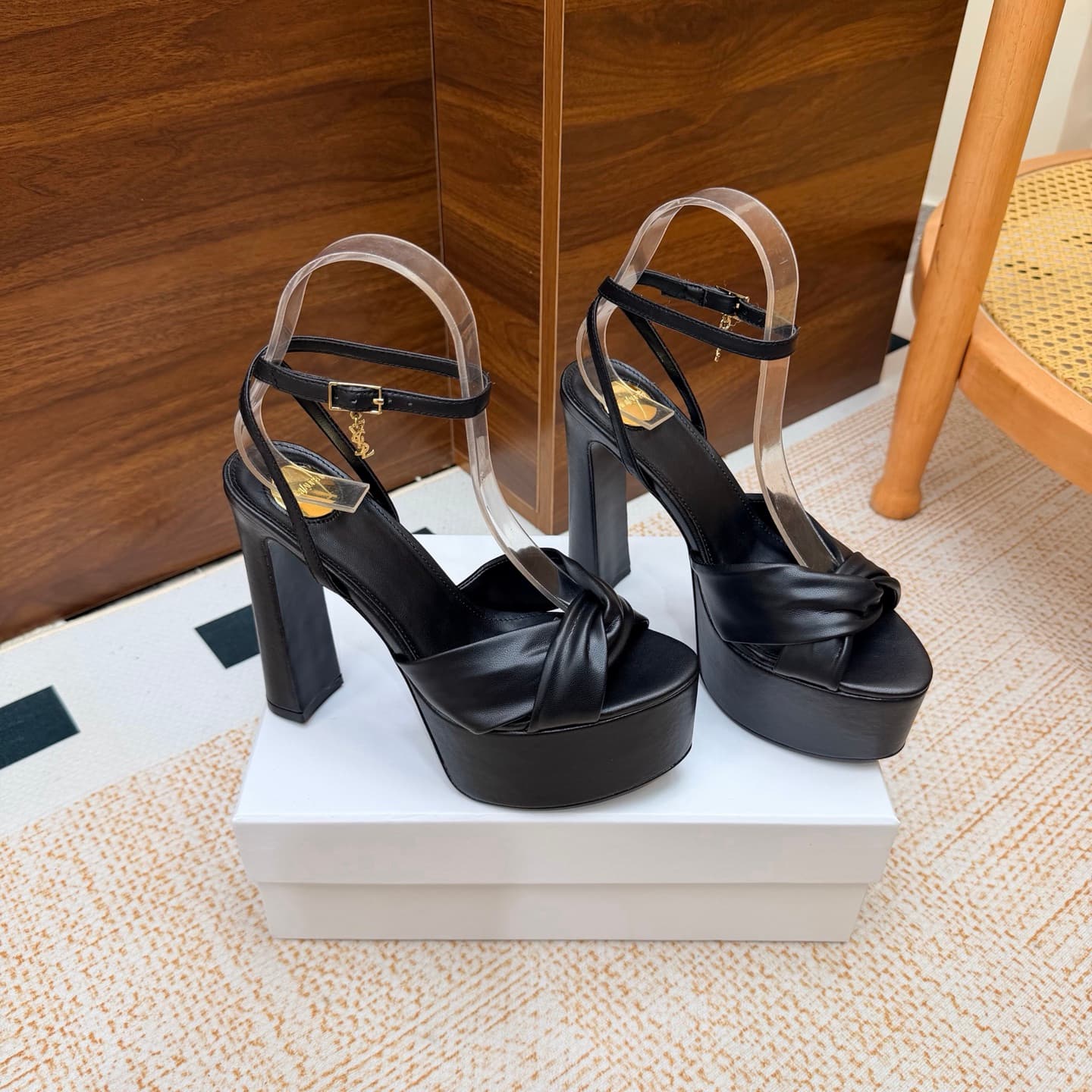 D12240 New model available: YSL Saint Laurent🖤 – SS2026 Summer Fish Mouth high heels. New style, show-worthy shoes with high heels and sandals. — image 3