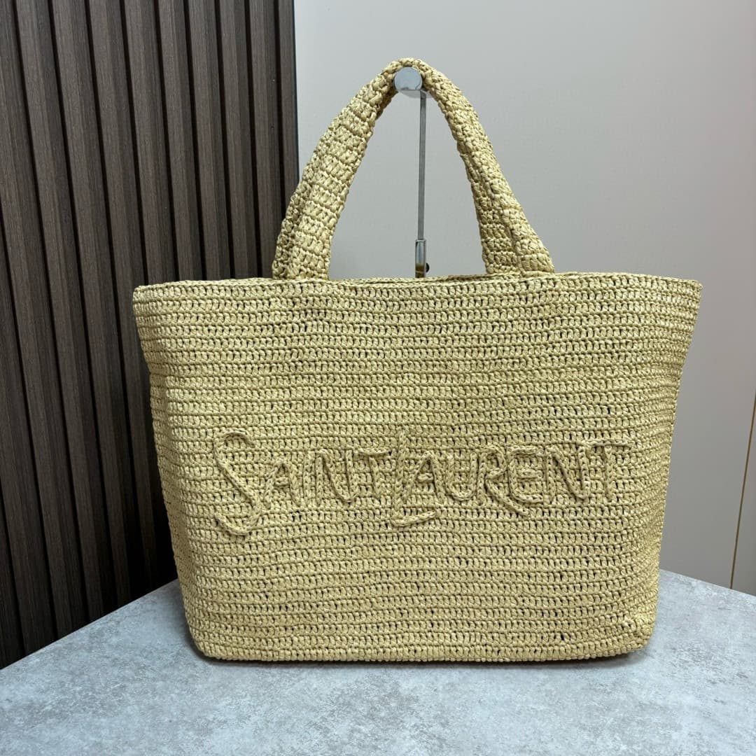 C8767 [Exclusive Real Photo Background] 🔥 High-quality original leather 🔥 Saint Laurent Laffite Tote Bag – the Saint Laurent Laffite collection is truly outstanding! Handcrafted, with great beauty and quality. It’s absolutely stunning. This collection pai — image 1