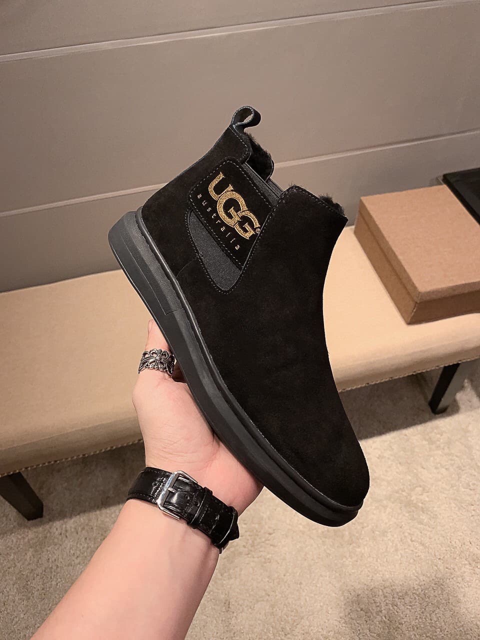 D14 (Real), brand UGG, official latest model, original order 1:1 latest boots made of genuine wool, fake one pays ten, absolutely high-end goods, quality is beyond words, carefully selected high-quality imported leather, dedicated to creating perfect gent — image 3