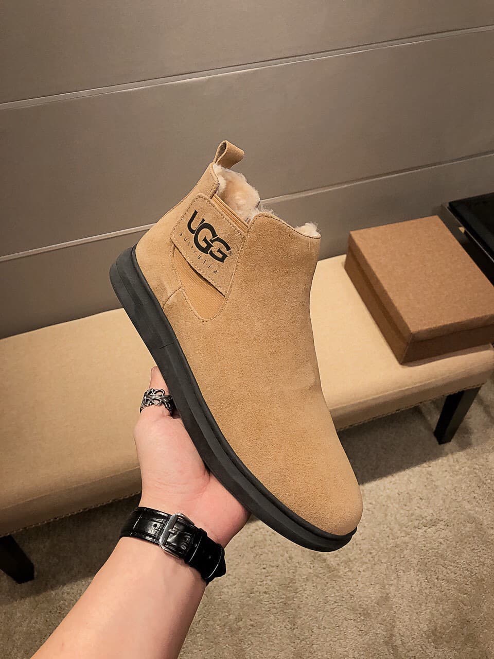 D15 (Real), brand UGG, official latest model, original order 1:1 latest boots made of genuine wool, fake one pays ten, absolutely high-end goods, quality is beyond words, carefully selected high-quality imported leather, dedicated to creating perfect gent — image 4