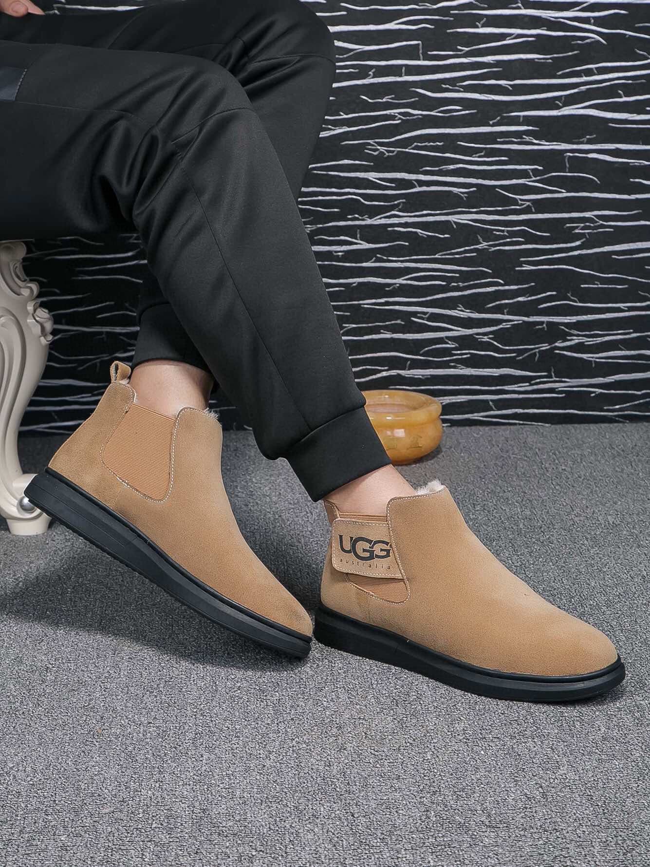D17 (Real), brand UGG, official latest model, original order 1:1 latest boots made of genuine wool, fake one pays ten, absolutely high-end goods, quality is beyond words, carefully selected high-quality imported leather, dedicated to creating perfect gent — image 4