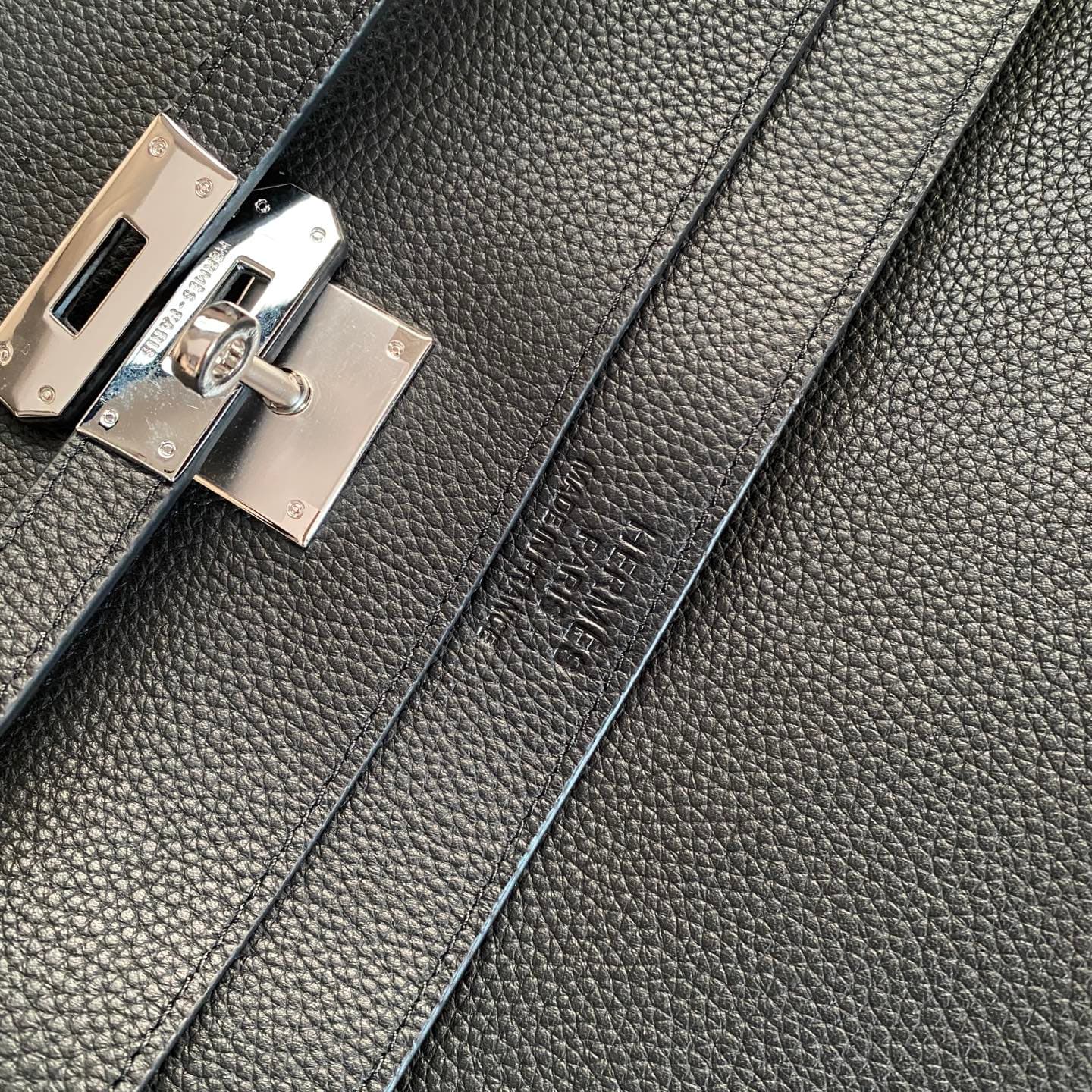 C4939 Hermès carabanolizontal 🇫🇷 Fashionable fingerprint lock, casual bag 🇫🇷 High-end original products, made from imported first-grade calf skin. Stylish and unique, handcrafted. The texture of the leather is excellent. Perfect for pairing with the speci — image 7