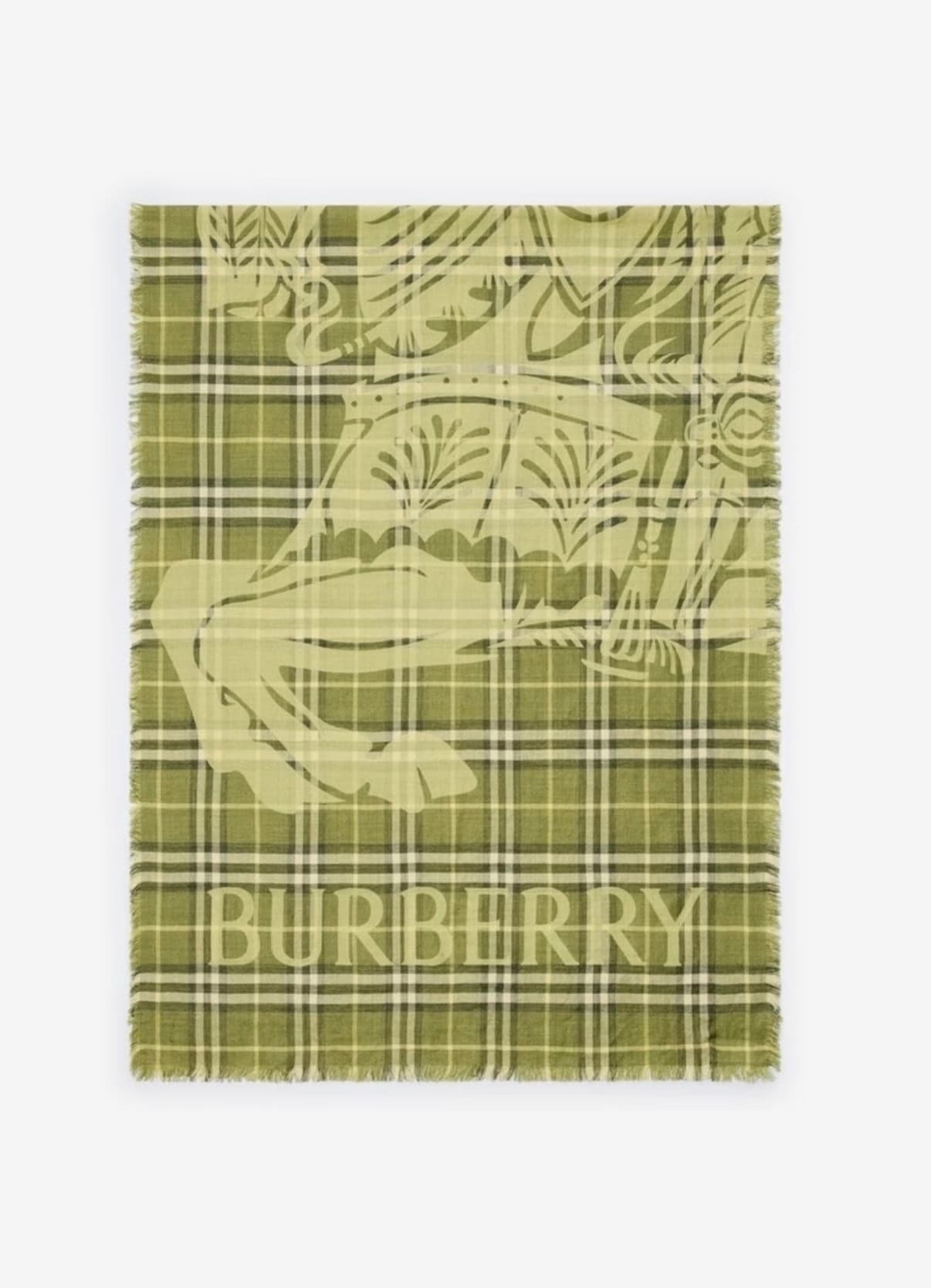 C30635 The latest version of Renmin Tong model𝐁𝐔𝐑𝐁𝐄𝐑𝐑𝐘 – a thin wool-silk scarf🧣 The classic check pattern will remain timeless❤️ This is a Burberry classic riding knight check pattern wool-silk blend scarf. It enhances one’s style when worn. The official — image 2