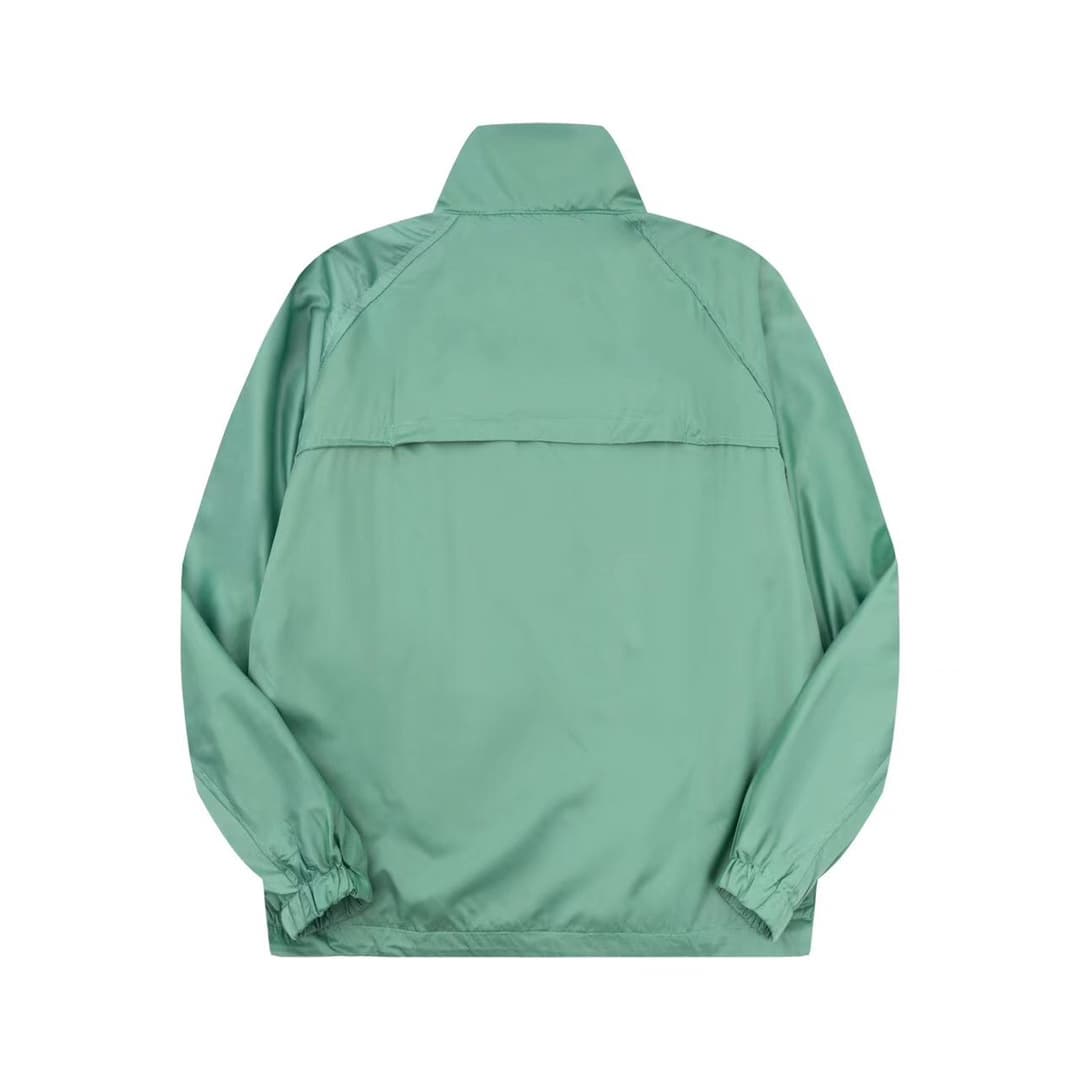 C10338 Dio CD Dijia 23 Spring/Summer new-style hoodie jacket 🔥 This jacket is made from waterproof blue satin fabric, paired with contrasting mesh fabric and zipper pockets. There are embroidered squares on the chest, along with thin gauze strips from Chr — image 2