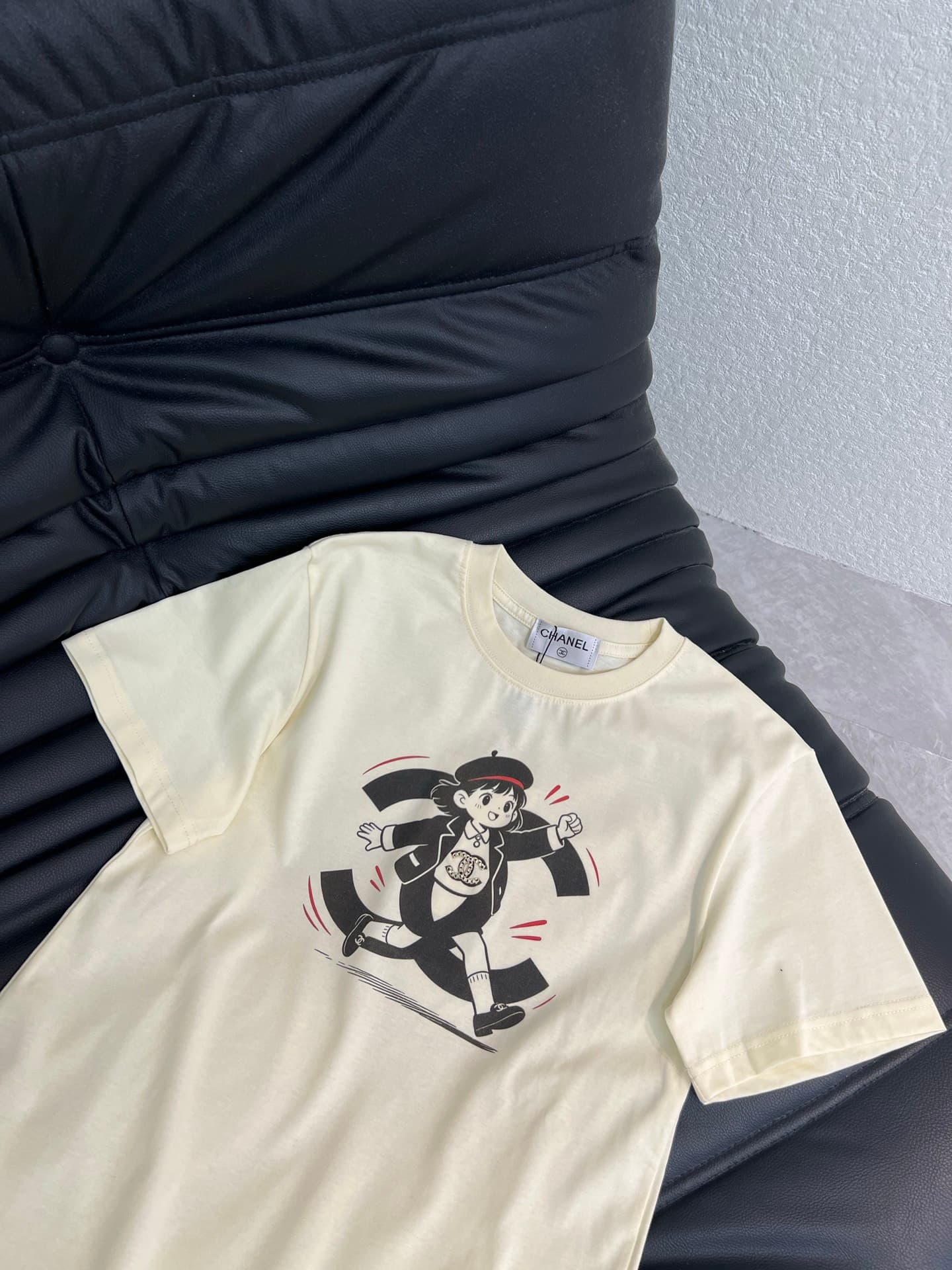 C18598 Chane*26 Spring/Summer new digital print two-C short-sleeve T-shirt. Made of pure cotton fabric. High-density, trendy sports-style design. A playful, youthful look with energetic design elements. High quality. SML AA size. — image 8