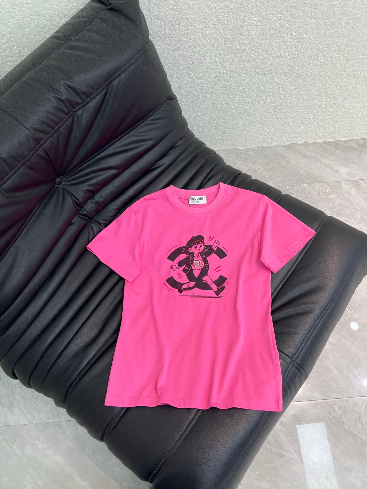 C18598 Chane*26 Spring/Summer new digital print two-C short-sleeve T-shirt. Made of pure cotton fabric. High-density, trendy sports-style design. A playful, youthful look with energetic design elements. High quality. SML AA size. — image 7