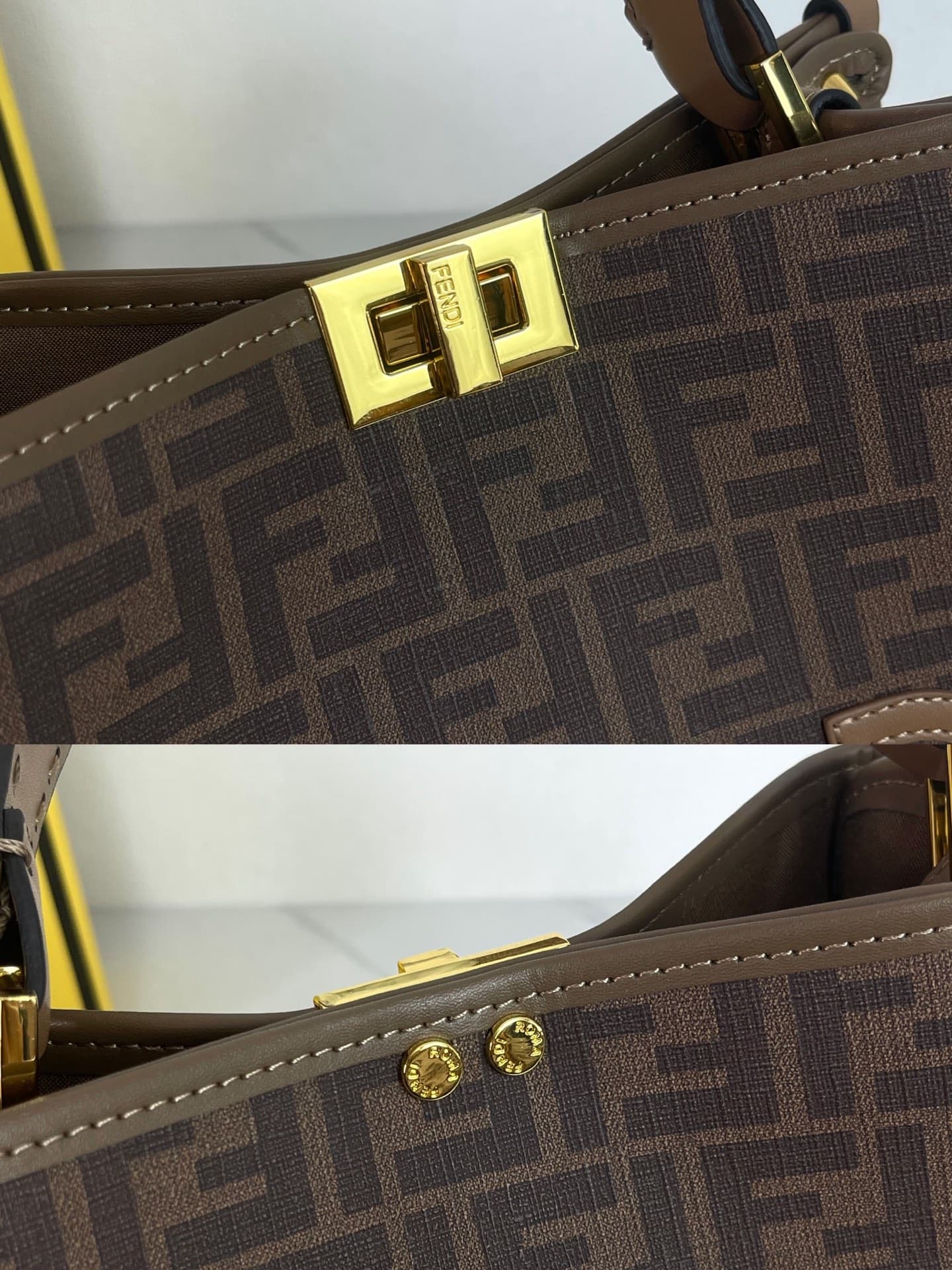 C2802 Fendi Perkaboo tote bags in vintage/retro styles, with heavy-duty embossing techniques. They are both vintage-looking and durable. Made from high-quality leather material—different from previous models, you can immediately notice their premium quali — image 7