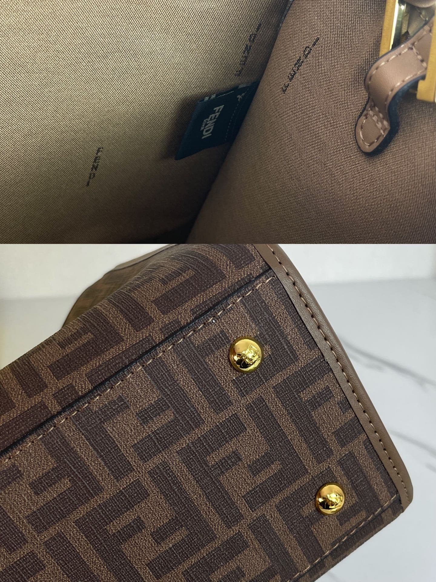 C2802 Fendi Perkaboo tote bags in vintage/retro styles, with heavy-duty embossing techniques. They are both vintage-looking and durable. Made from high-quality leather material—different from previous models, you can immediately notice their premium quali — image 8