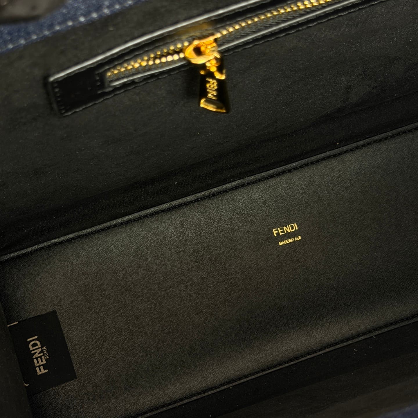 C2842 New Fendi denim rose tote bag｜35CM — image 6