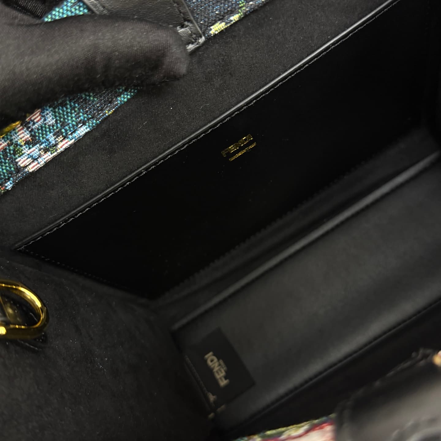 C2840 New model 🆕 Fendi denim rose tote bag — image 8