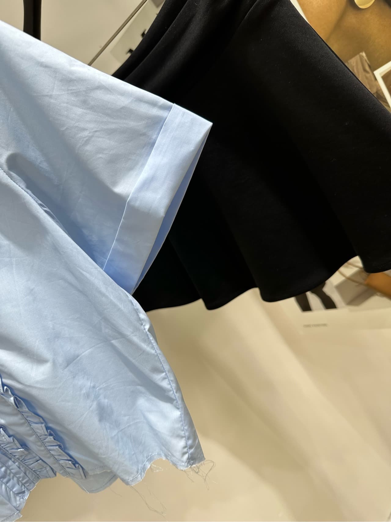C18569 [MLight Blue Double Lace Short Sleeve Shirt] — image 8