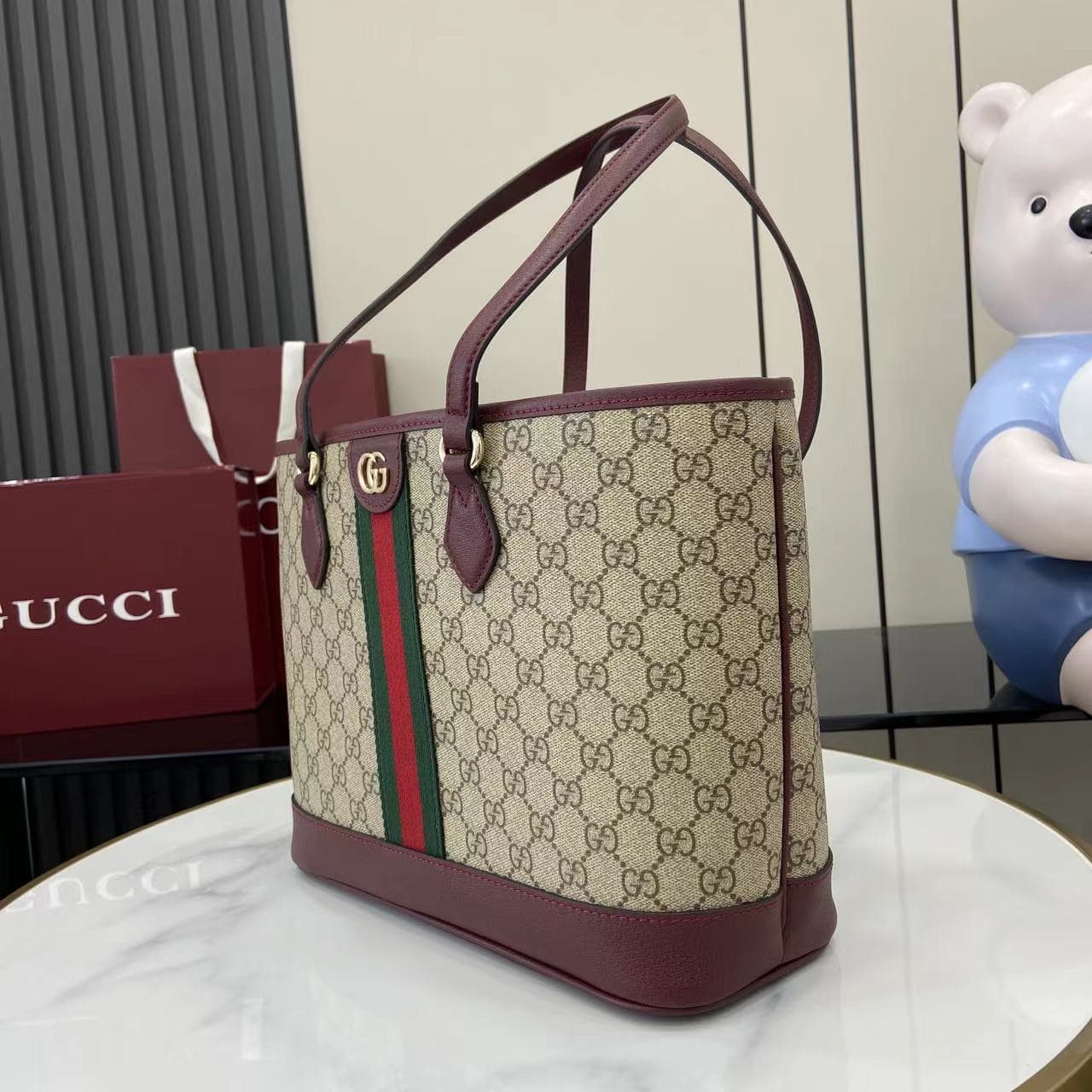 C4018 💎430💎‼️【New Product】The Ophidia collection features innovative shapes and functions. Designed with a distinctive beige and brown color scheme, it creates soft, modern bag items. — image 6