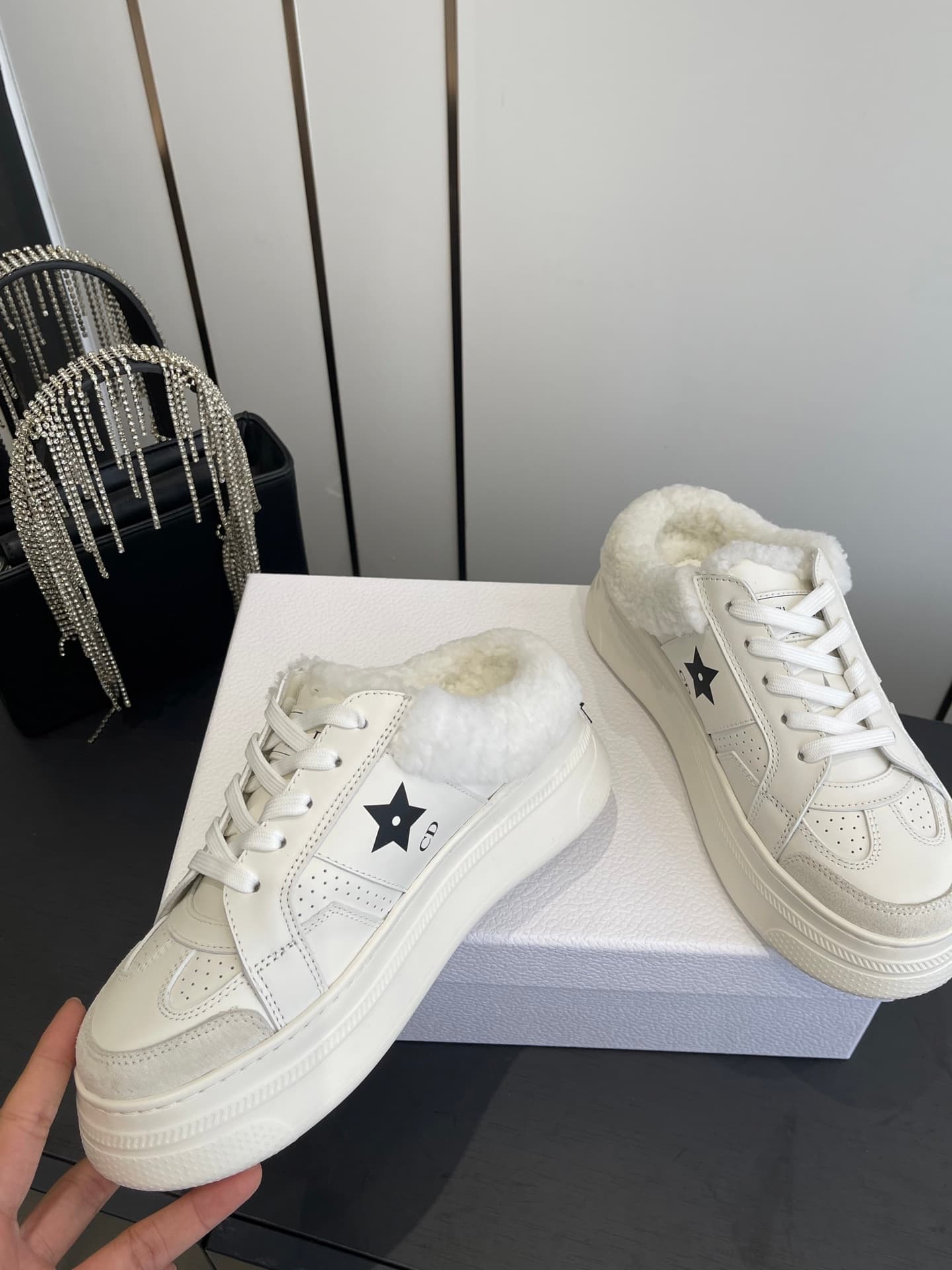 D5729 🏧𝐃𝐢𝐨𝐫 Dioxo autumn/winter new model – woolen🐑 with a thick heel, semi-towable style. Classic, elegant, and comfortable; it looks great when worn, and enhances one’s style. It’s a top-tier version of the original design! — image 4