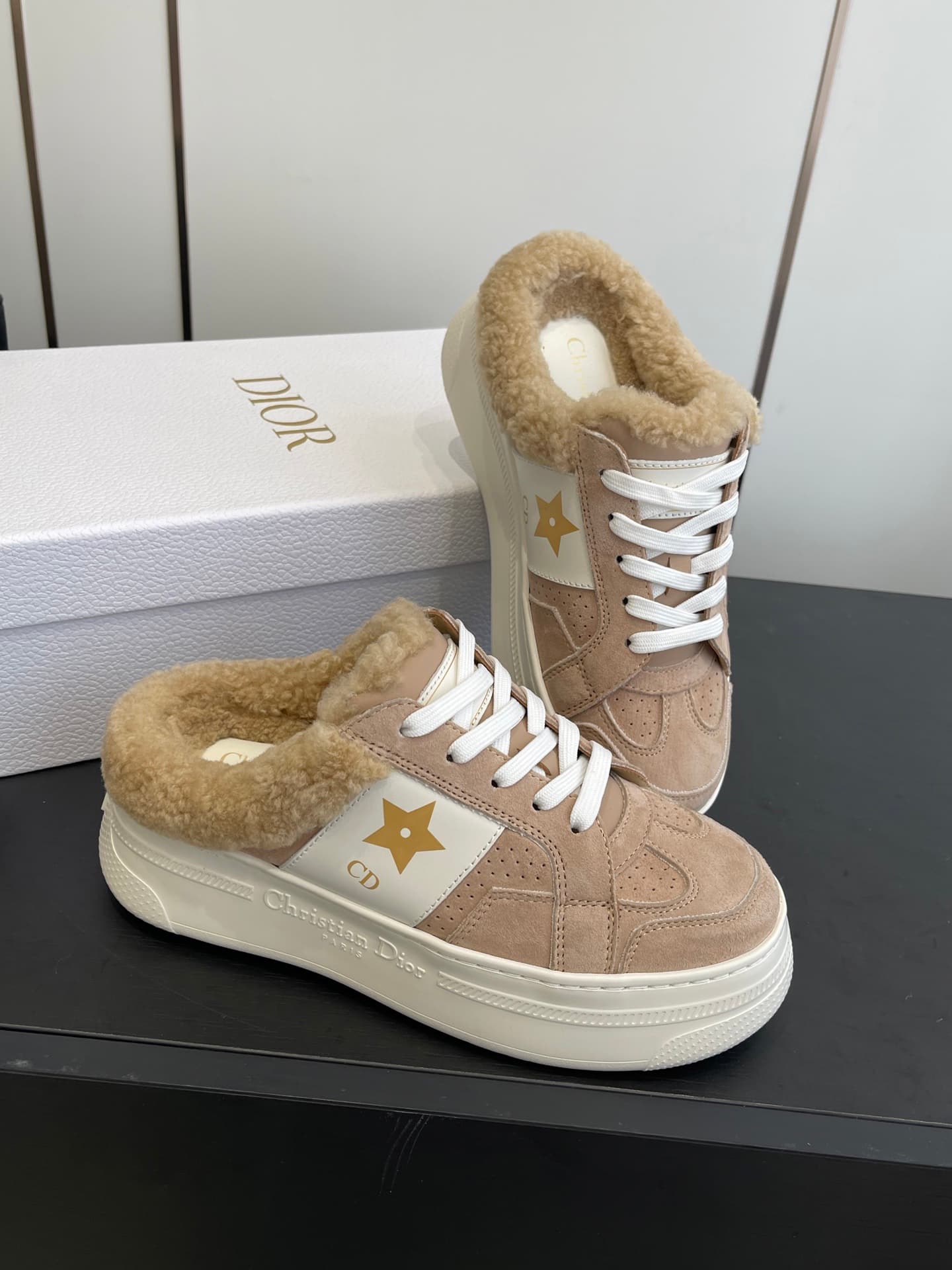 D5727 🏧𝐃𝐢𝐨𝐫 Diō’s new autumn/winter collection – woolen shoes with a thick sole and a semi-tramp style. Classic, elegant, and comfortable; they look great when worn, and enhance one’s style. It’s a top-quality version of the original design! — image 8