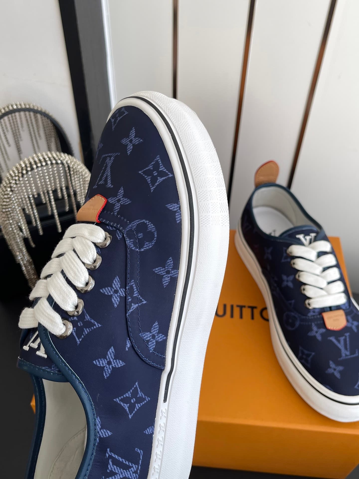 D9106 🏧𝐋𝐕 Louis Vuitton 2027 spring/summer collection – LV Combi flat shoes with canvas prints, casual shoes💁‍♂️ Men’s board shoes. — image 5