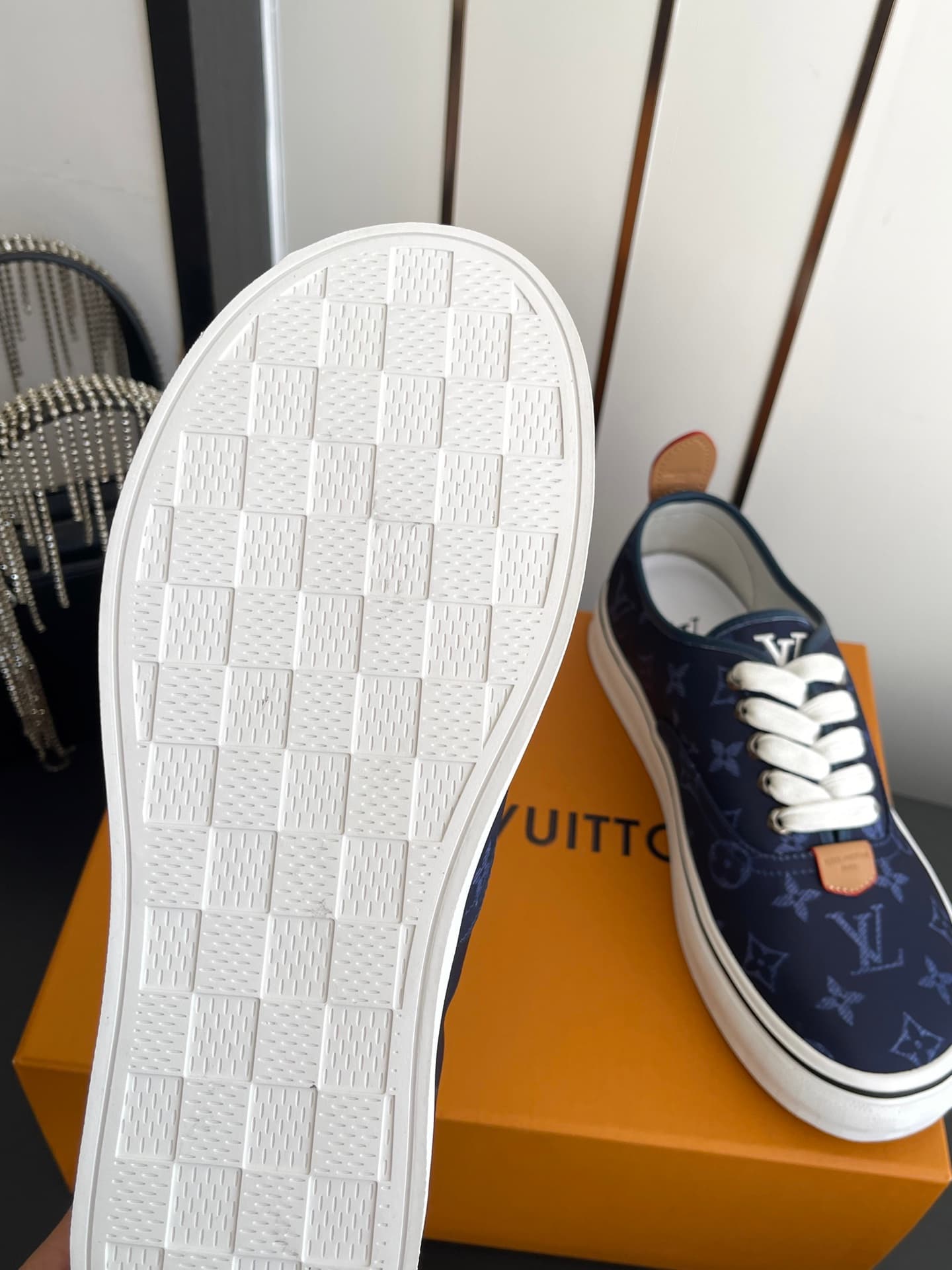 D9106 🏧𝐋𝐕 Louis Vuitton 2027 spring/summer collection – LV Combi flat shoes with canvas prints, casual shoes💁‍♂️ Men’s board shoes. — image 8