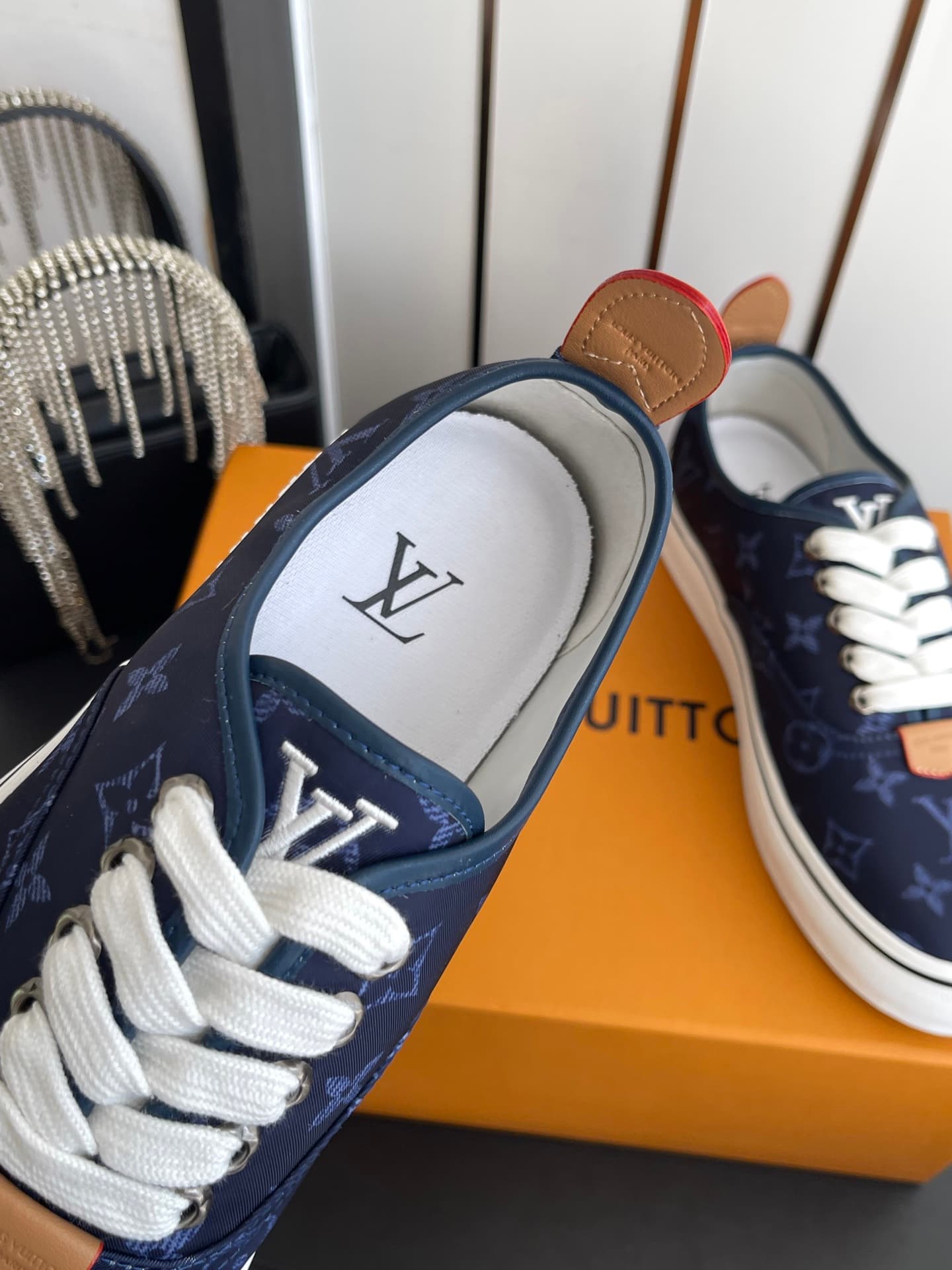 D9106 🏧𝐋𝐕 Louis Vuitton 2027 spring/summer collection – LV Combi flat shoes with canvas prints, casual shoes💁‍♂️ Men’s board shoes. — image 4