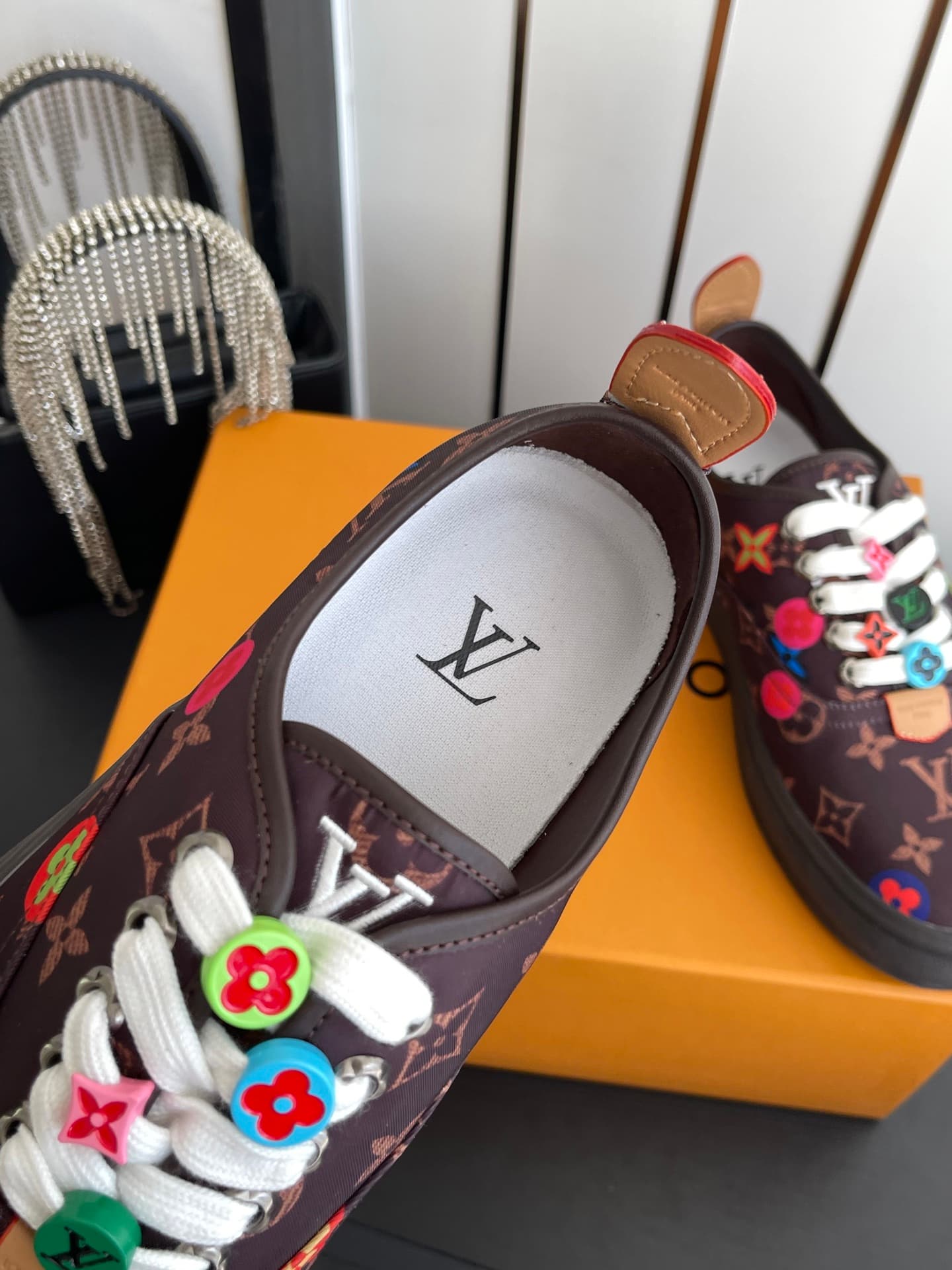 D9104 🏧𝐋𝐕 Louis Vuitton 2027 spring/summer runway model LV Combi flat shoes, canvas printed casual shoes💁‍♂️ Men’s board shoes. — image 4