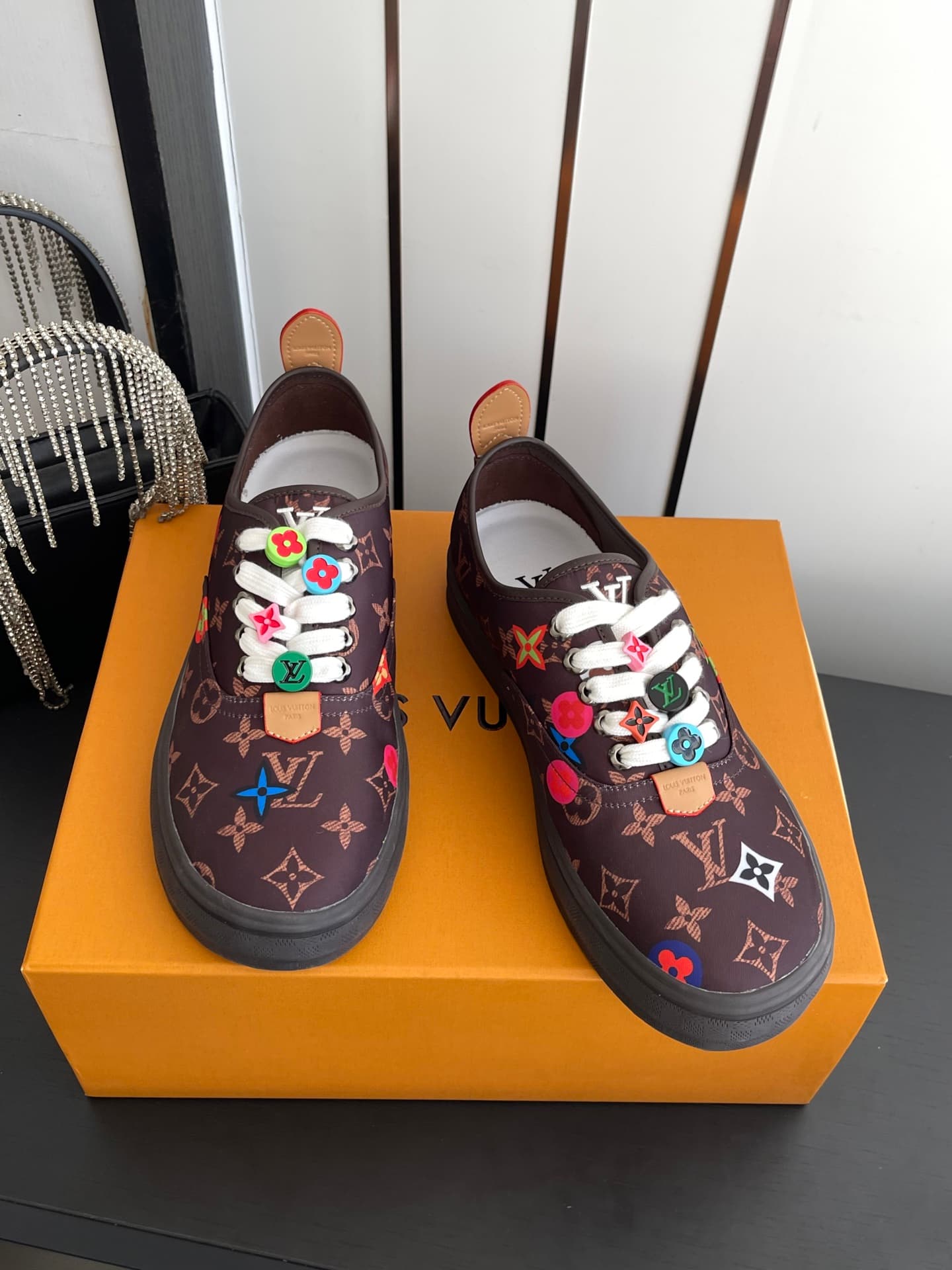 D9104 🏧𝐋𝐕 Louis Vuitton 2027 spring/summer runway model LV Combi flat shoes, canvas printed casual shoes💁‍♂️ Men’s board shoes. — image 6
