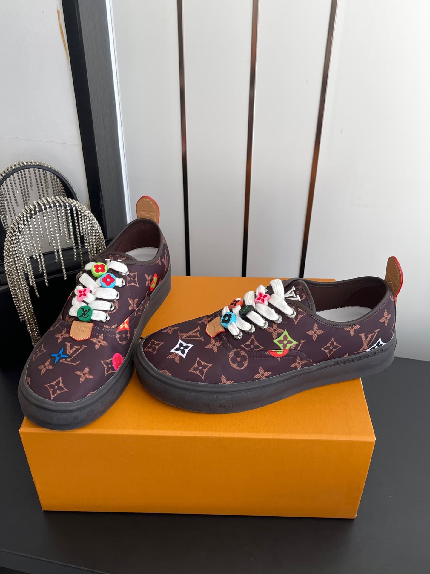 D9104 🏧𝐋𝐕 Louis Vuitton 2027 spring/summer runway model LV Combi flat shoes, canvas printed casual shoes💁‍♂️ Men’s board shoes. — image 7