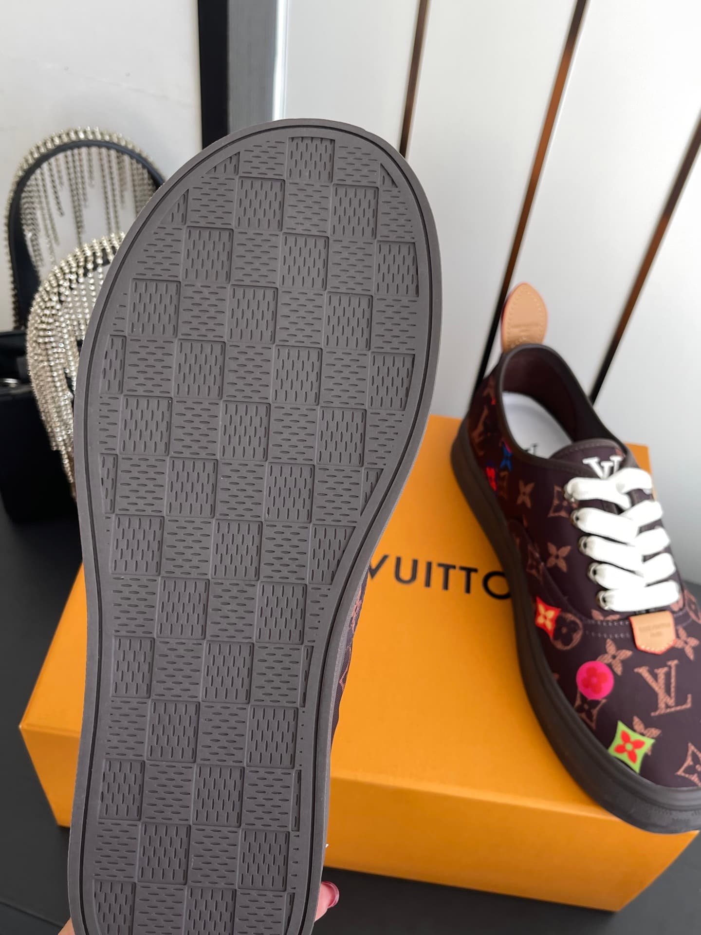 D9105 🏧𝐋𝐕 Louis Vuitton 2027 spring/summer runway model LV Combi flat shoes, canvas print casual shoes💁‍♂️ Men’s board shoes. — image 8
