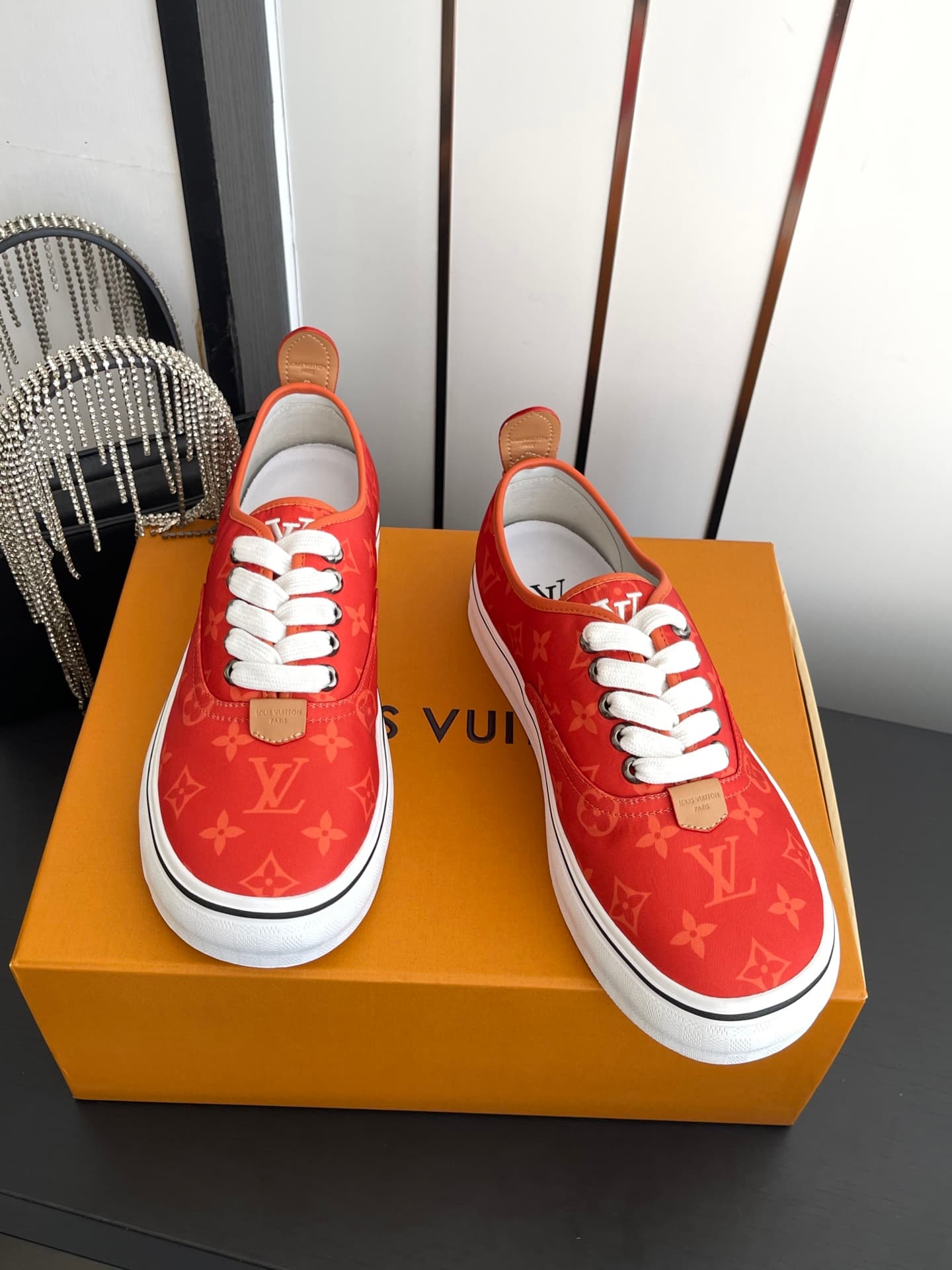 D9109 🏧𝐋𝐕 Louis Vuitton 2027 spring/summer collection – LV Combi flat shoes with canvas prints and casual style💁‍♂️ Men’s board shoes. — image 6