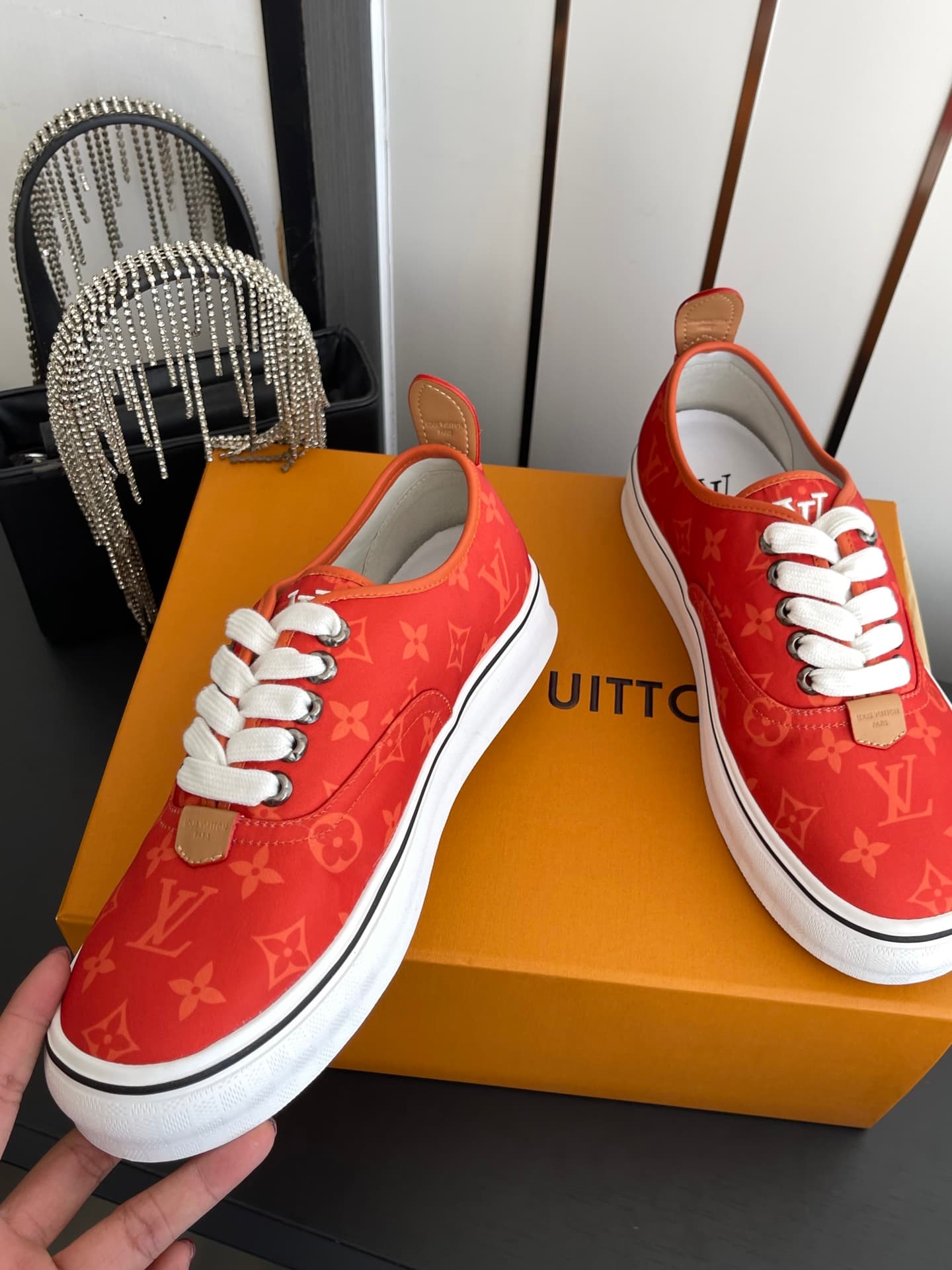 D9109 🏧𝐋𝐕 Louis Vuitton 2027 spring/summer collection – LV Combi flat shoes with canvas prints and casual style💁‍♂️ Men’s board shoes. — image 3