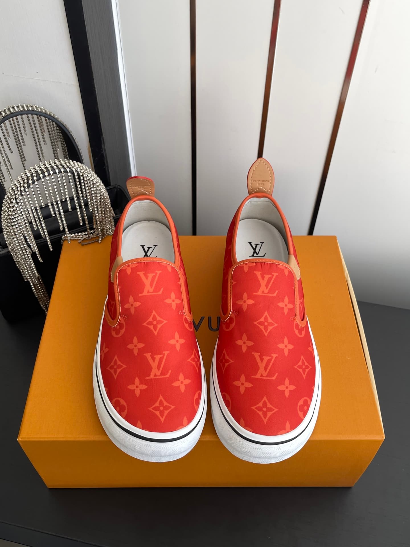 D9116 🏧𝐋𝐕 Louis Vuitton 2027 spring/summer collection – LV Combi flat shoes with canvas prints and casual style💁‍♂️ Men’s board shoes. — image 2