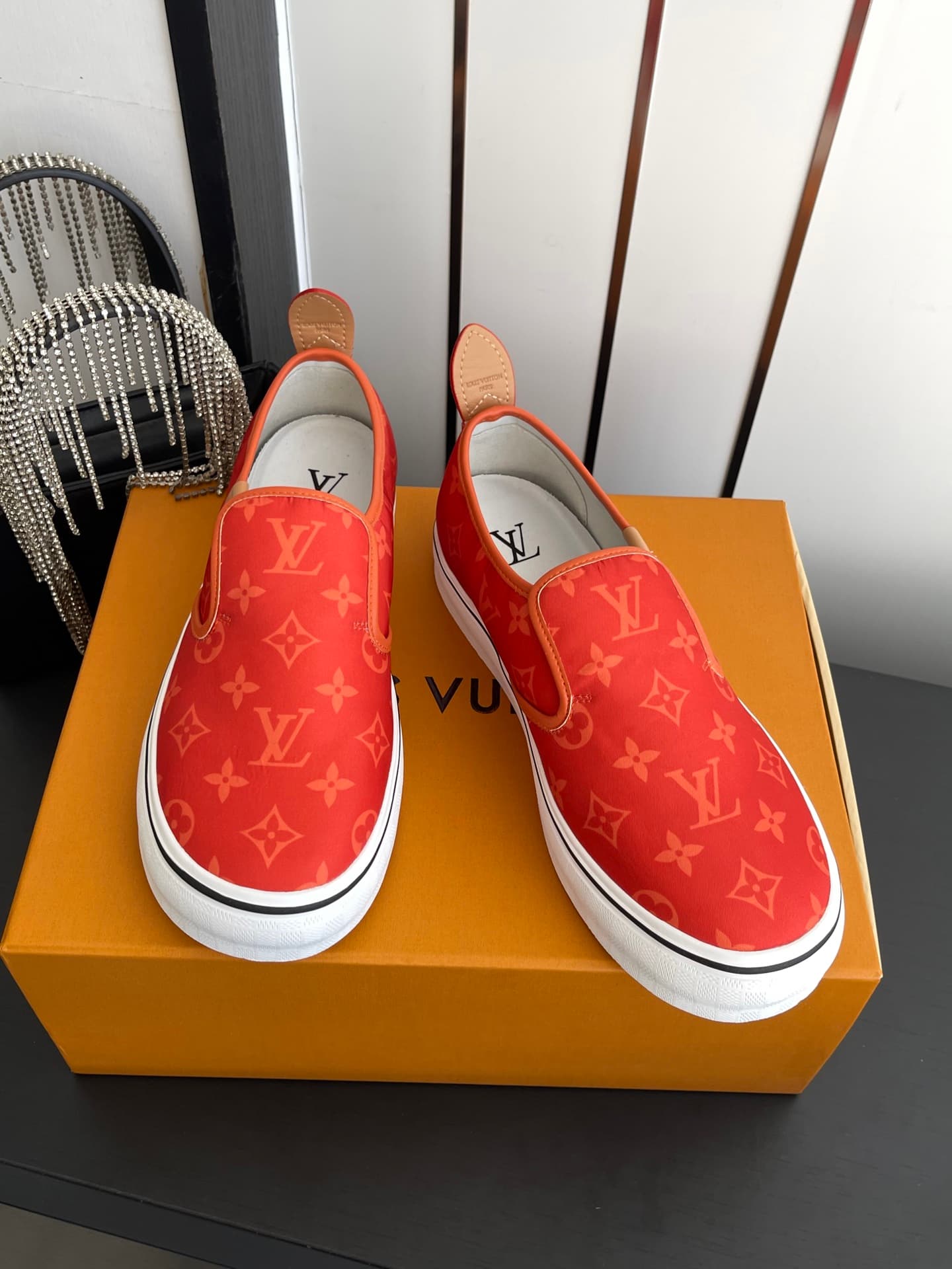 D9116 🏧𝐋𝐕 Louis Vuitton 2027 spring/summer collection – LV Combi flat shoes with canvas prints and casual style💁‍♂️ Men’s board shoes. — image 6