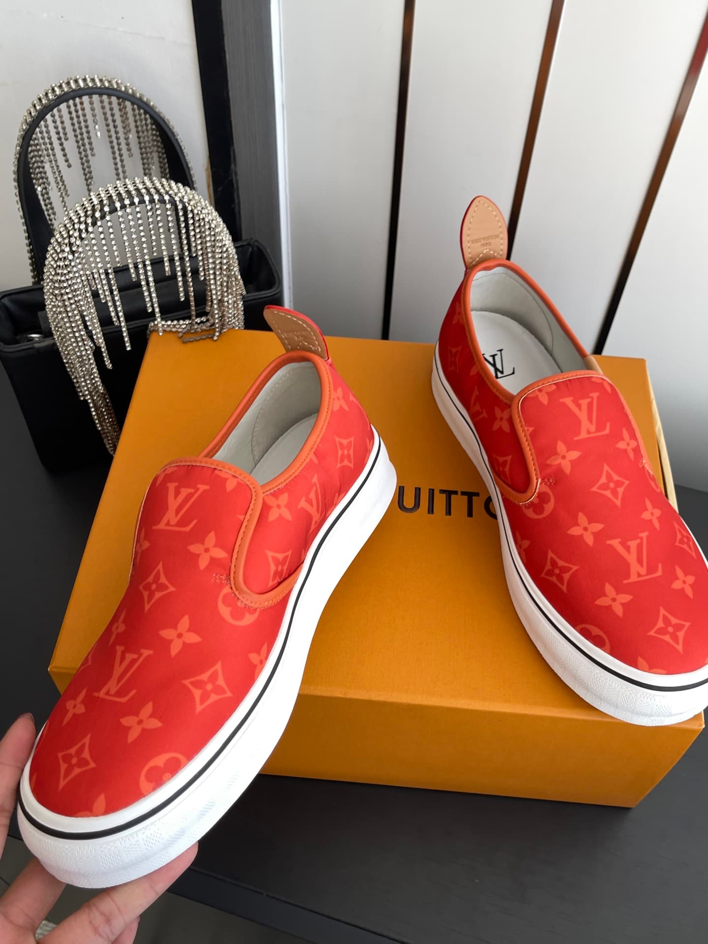D9116 🏧𝐋𝐕 Louis Vuitton 2027 spring/summer collection – LV Combi flat shoes with canvas prints and casual style💁‍♂️ Men’s board shoes. — image 3