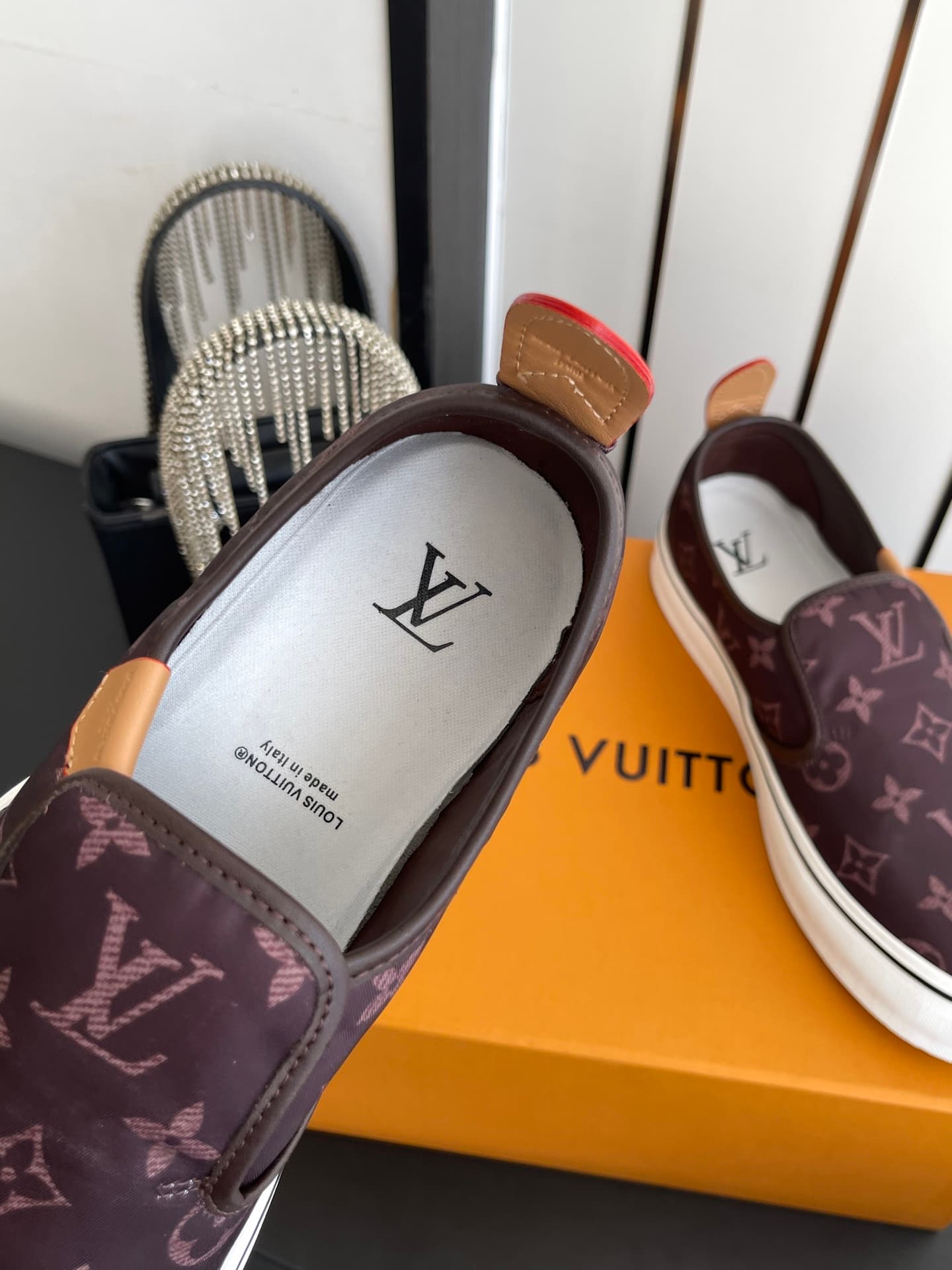 D9114 🏧𝐋𝐕 Louis Vuitton 2027 spring/summer runway model LV Combi flat shoes, canvas print casual shoes💁‍♂️ Men’s board shoes. — image 4