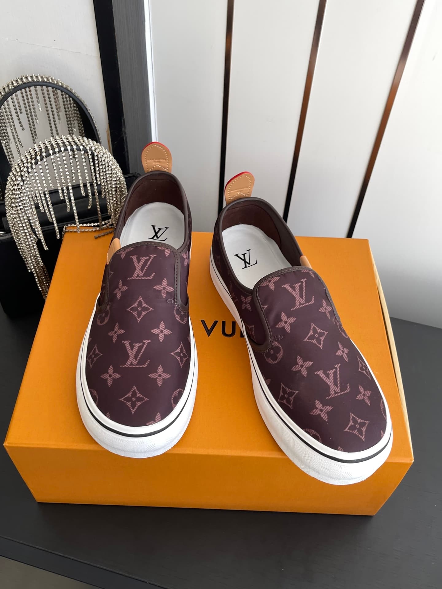 D9114 🏧𝐋𝐕 Louis Vuitton 2027 spring/summer runway model LV Combi flat shoes, canvas print casual shoes💁‍♂️ Men’s board shoes. — image 6