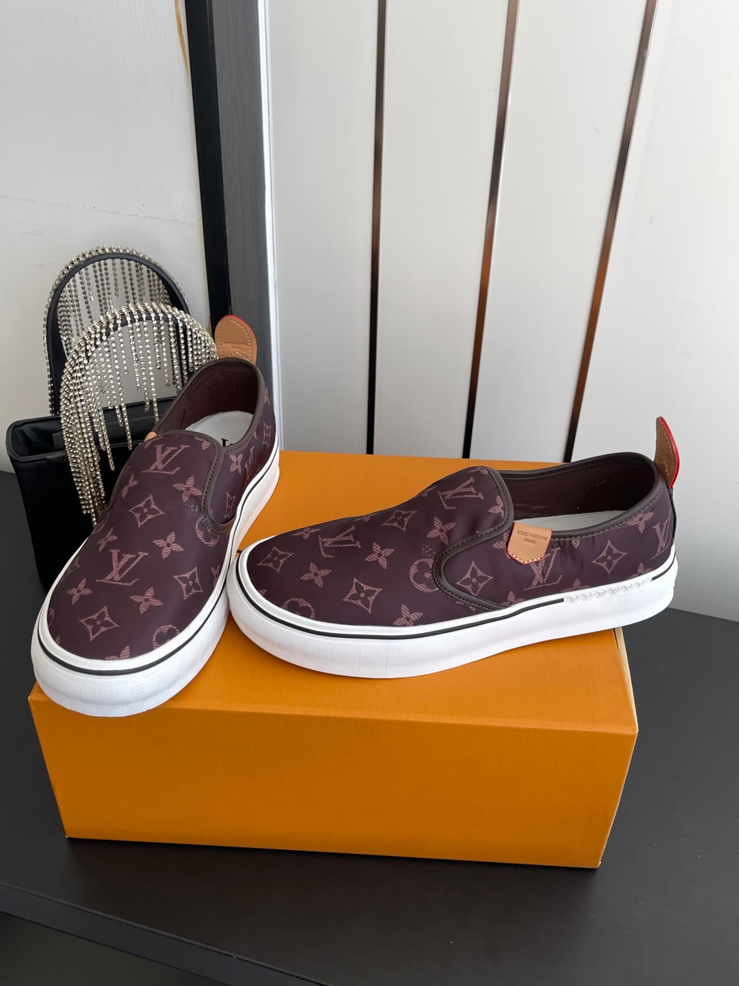 D9114 🏧𝐋𝐕 Louis Vuitton 2027 spring/summer runway model LV Combi flat shoes, canvas print casual shoes💁‍♂️ Men’s board shoes. — image 7