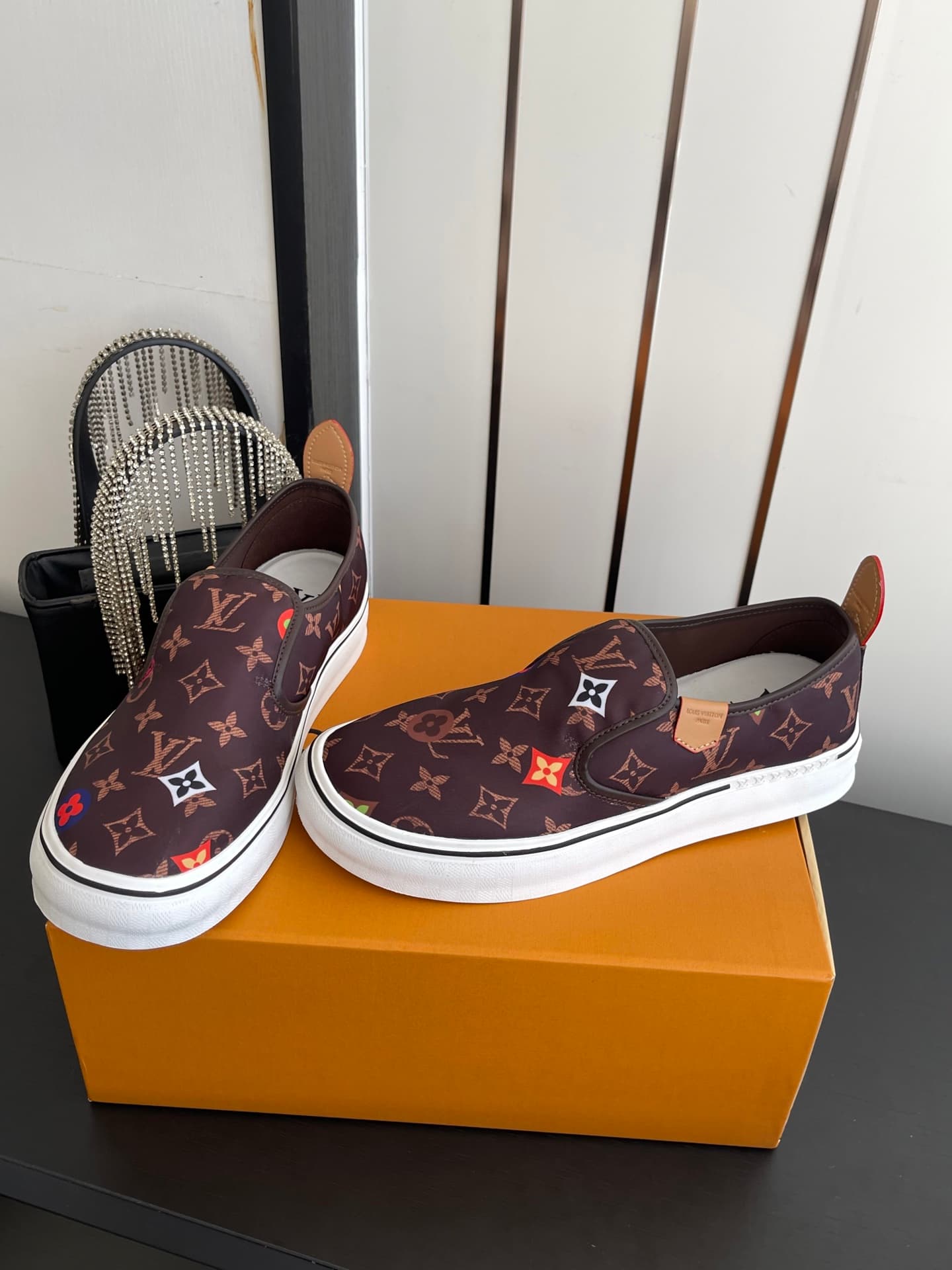 D9113 🏧𝐋𝐕 Louis Vuitton 2027 spring/summer runway model LV Combi flat shoes, canvas print casual shoes💁‍♂️ Men’s board shoes. — image 7