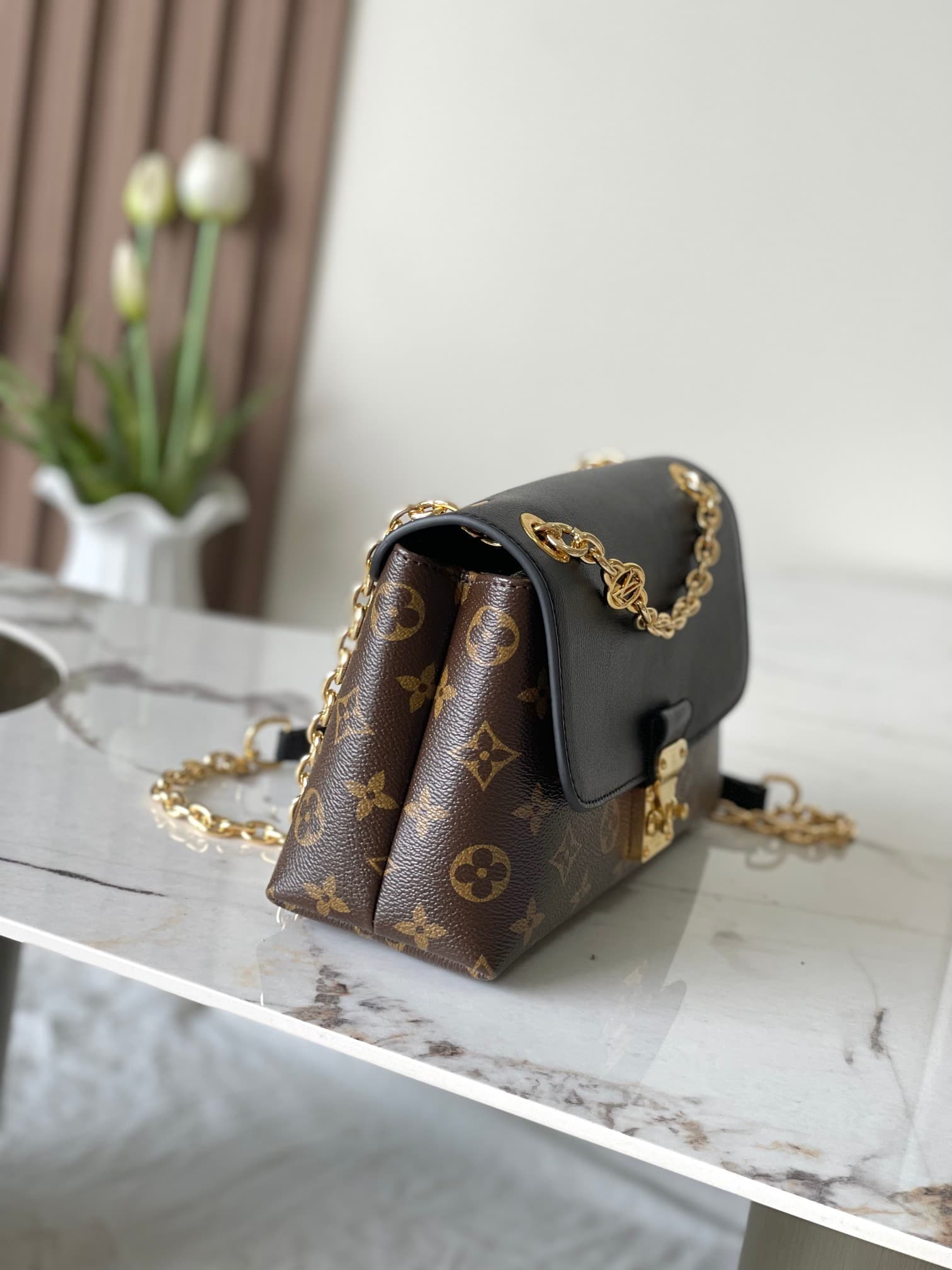 C5178 Original model enhanced version + semi-steel hardware, 163C dynamic chip [Madeleine BB handbag] m28424, gothic/black color; m28588, gothic/brown color — image 2