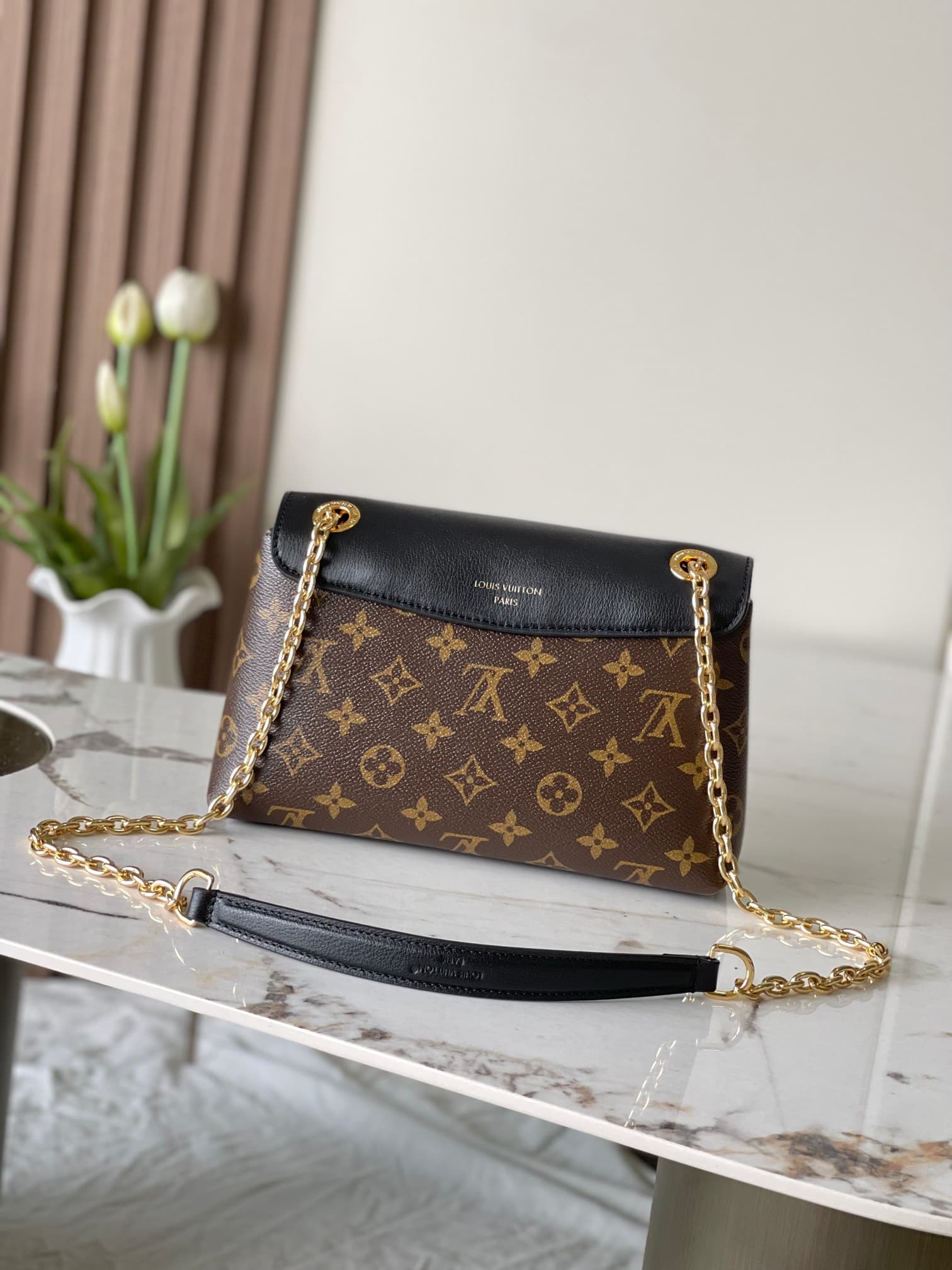 C5178 Original model enhanced version + semi-steel hardware, 163C dynamic chip [Madeleine BB handbag] m28424, gothic/black color; m28588, gothic/brown color — image 3