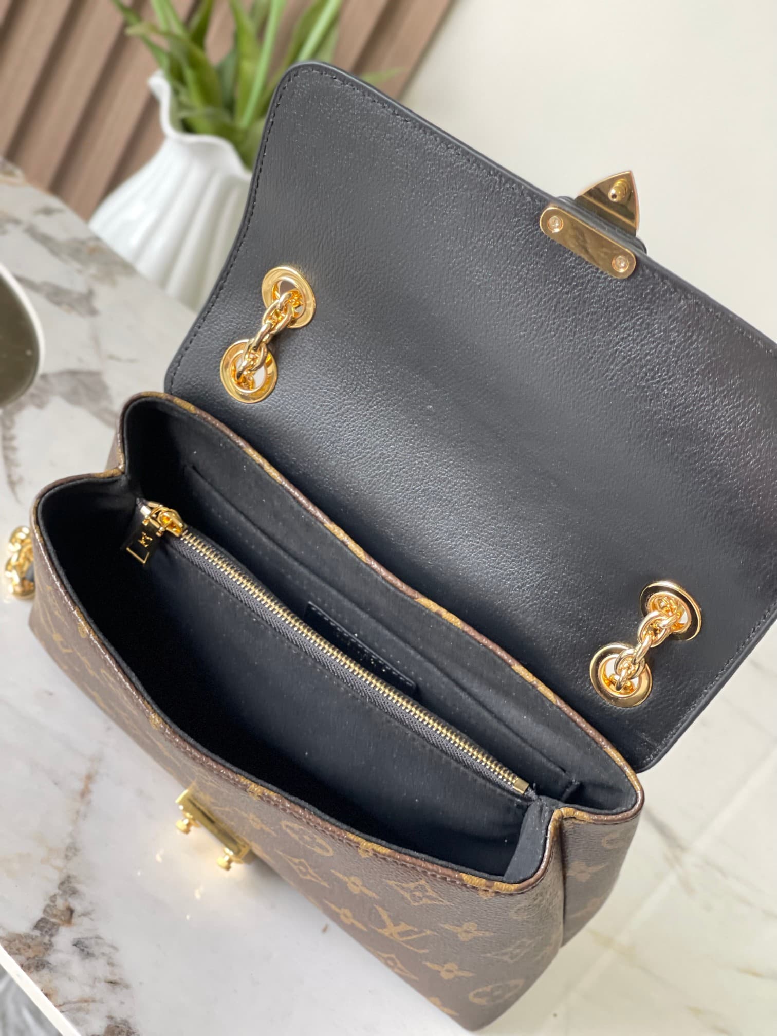 C5178 Original model enhanced version + semi-steel hardware, 163C dynamic chip [Madeleine BB handbag] m28424, gothic/black color; m28588, gothic/brown color — image 6