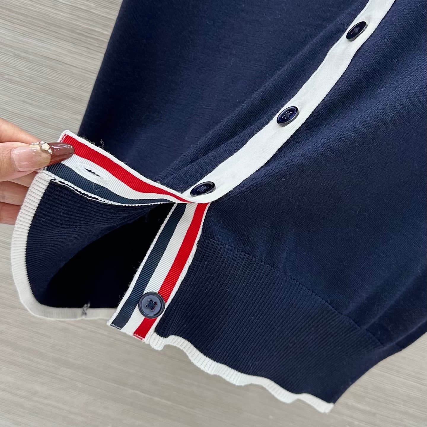 C18535 vp is released exclusively by vp❤️, with high-quality original products! TB British-style fashion for aging prevention – 26 is a new product for early spring. It features a tennis racket-inspired design with open silk-wool short sleeves! A must-hav — image 6